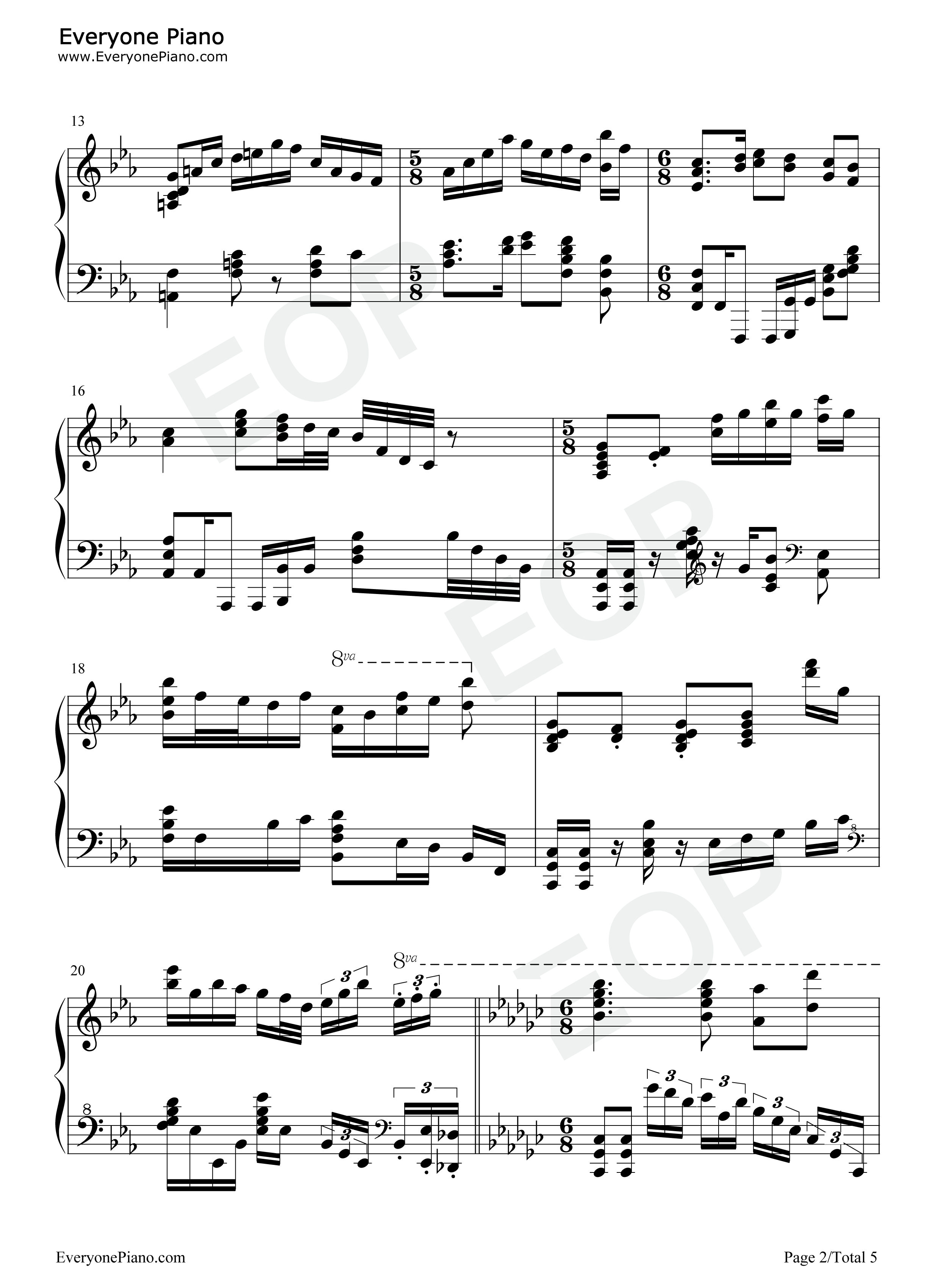 灰色のサーガ钢琴谱_ChouCho