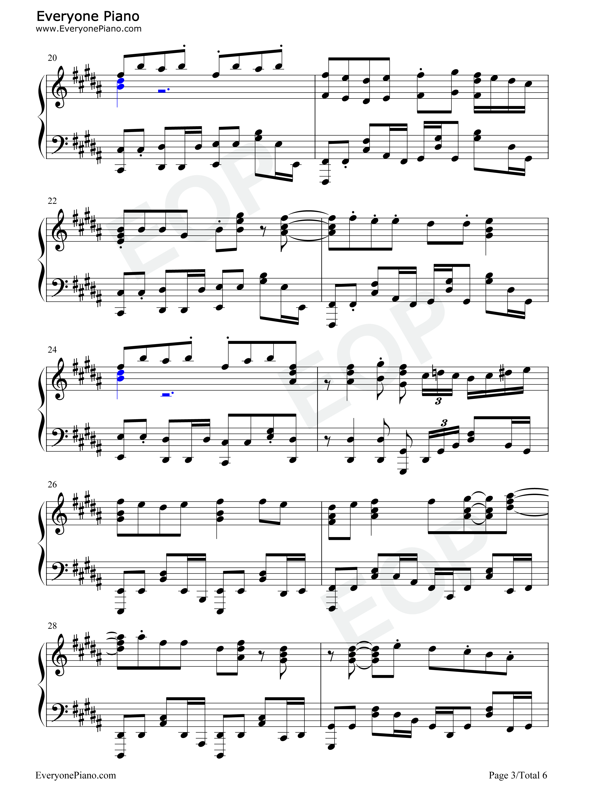 天空カフェテリア钢琴谱_Petit_Rabbit's