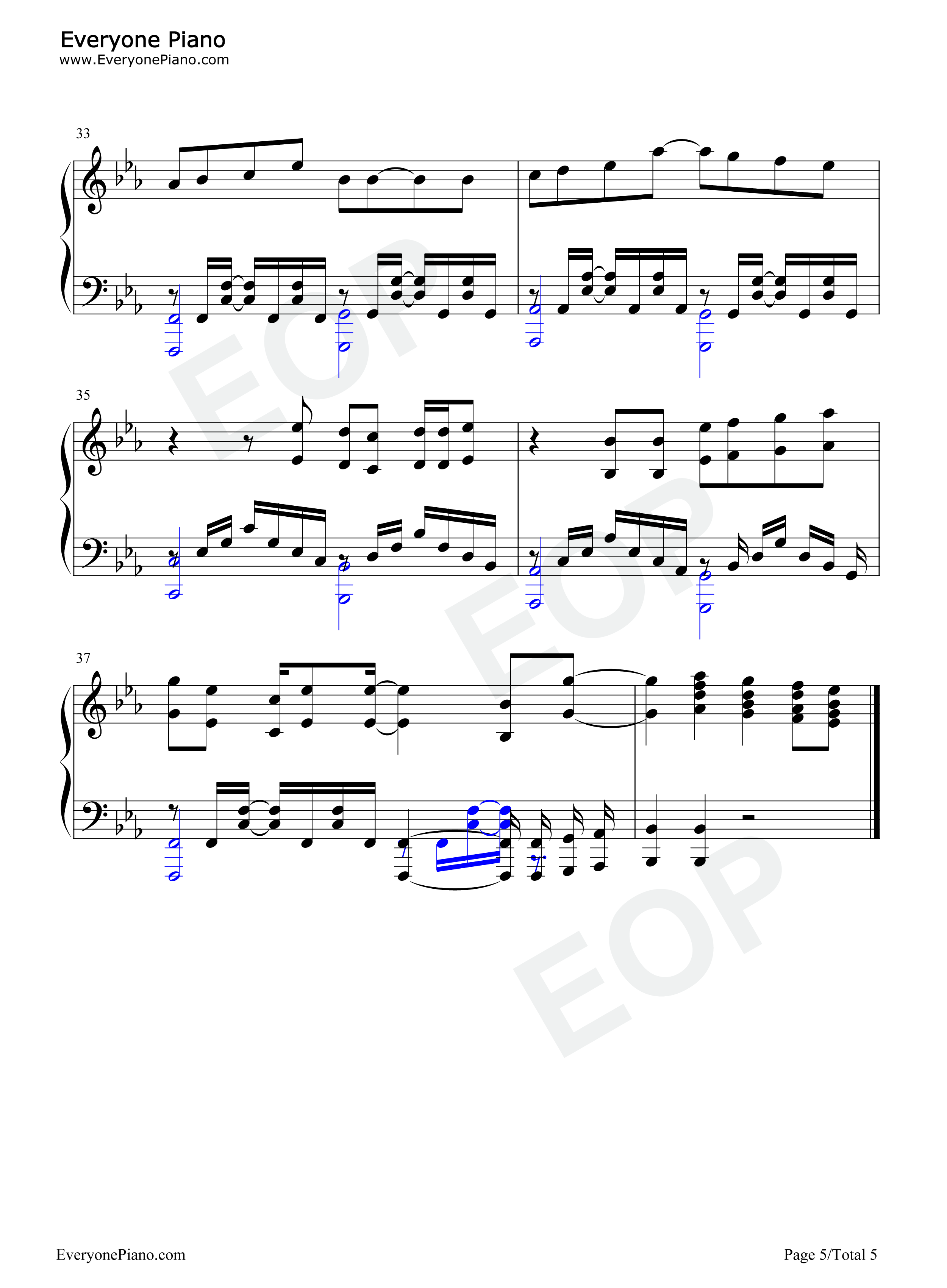 突破口钢琴谱_Super_Beaver