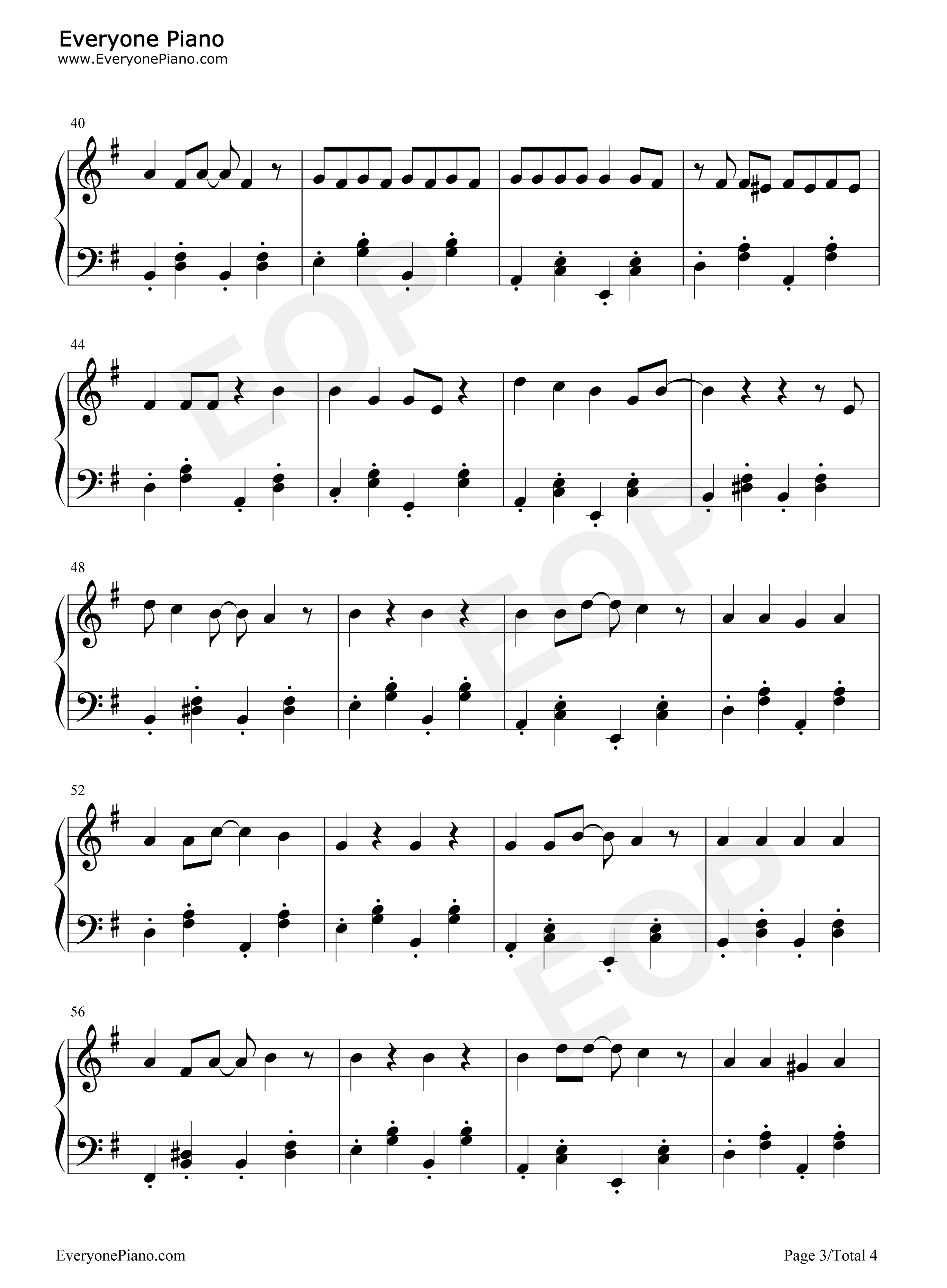 男孩别哭钢琴谱_海龟先生