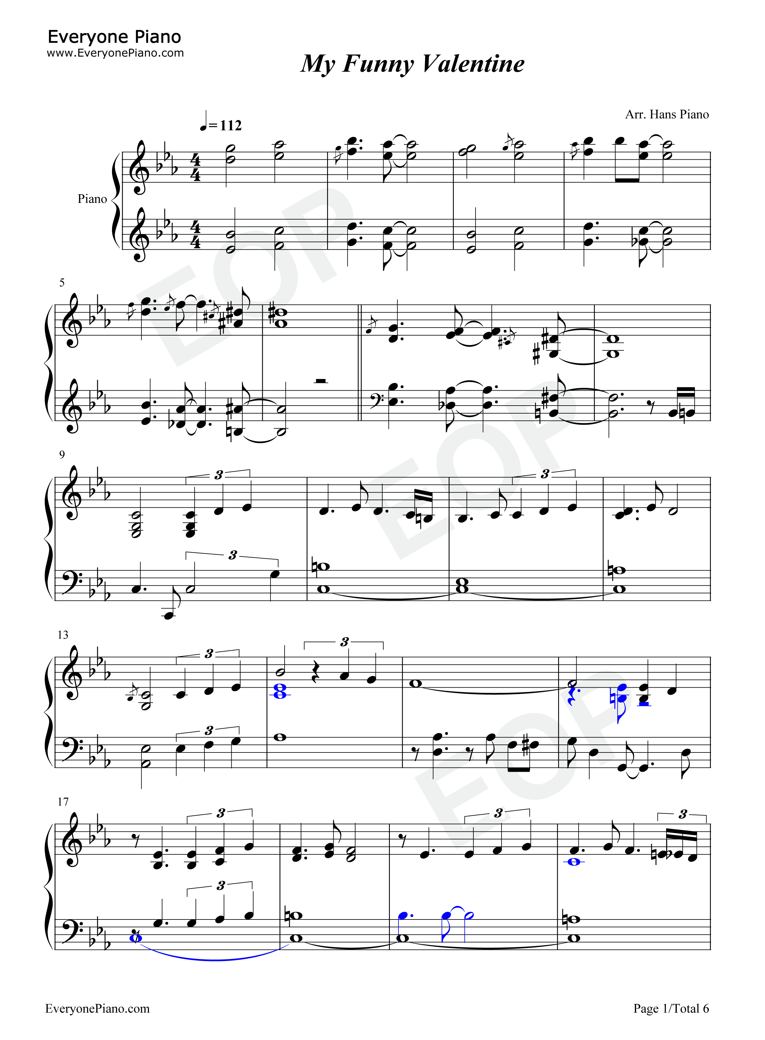 My_Funny_Valentine钢琴谱_Keith_Jarrett