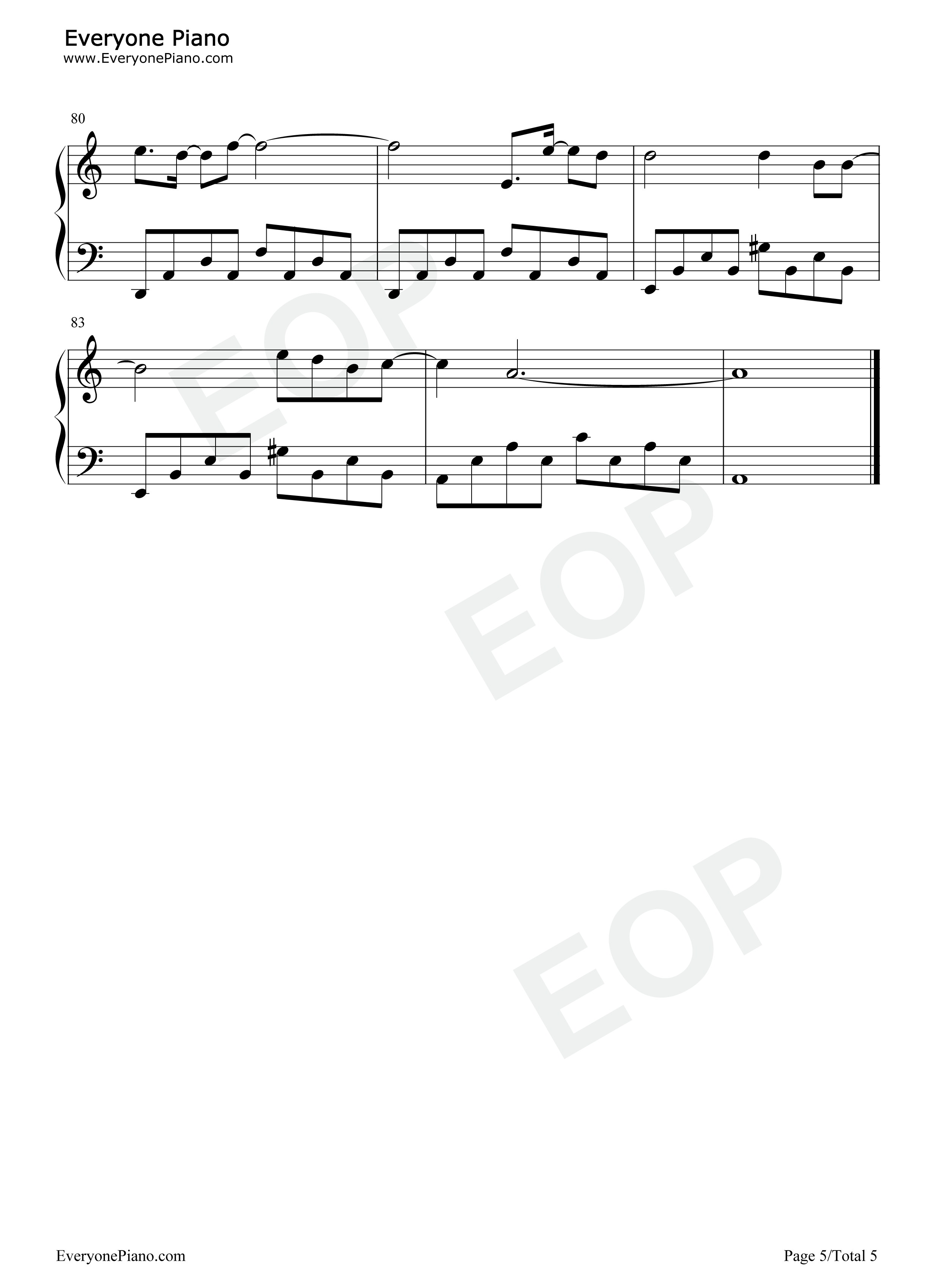 悬崖之上钢琴谱_周深