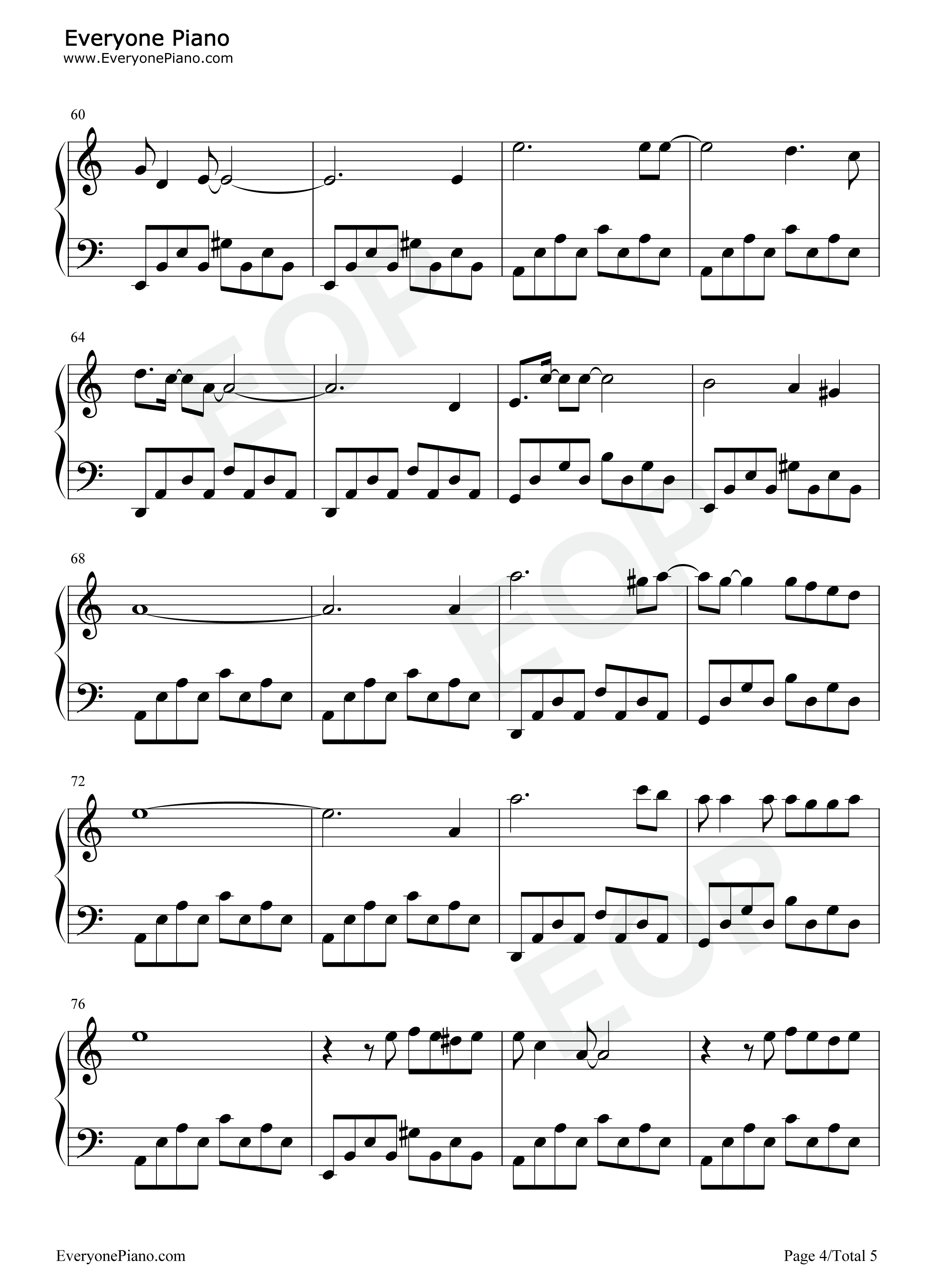 悬崖之上钢琴谱_周深