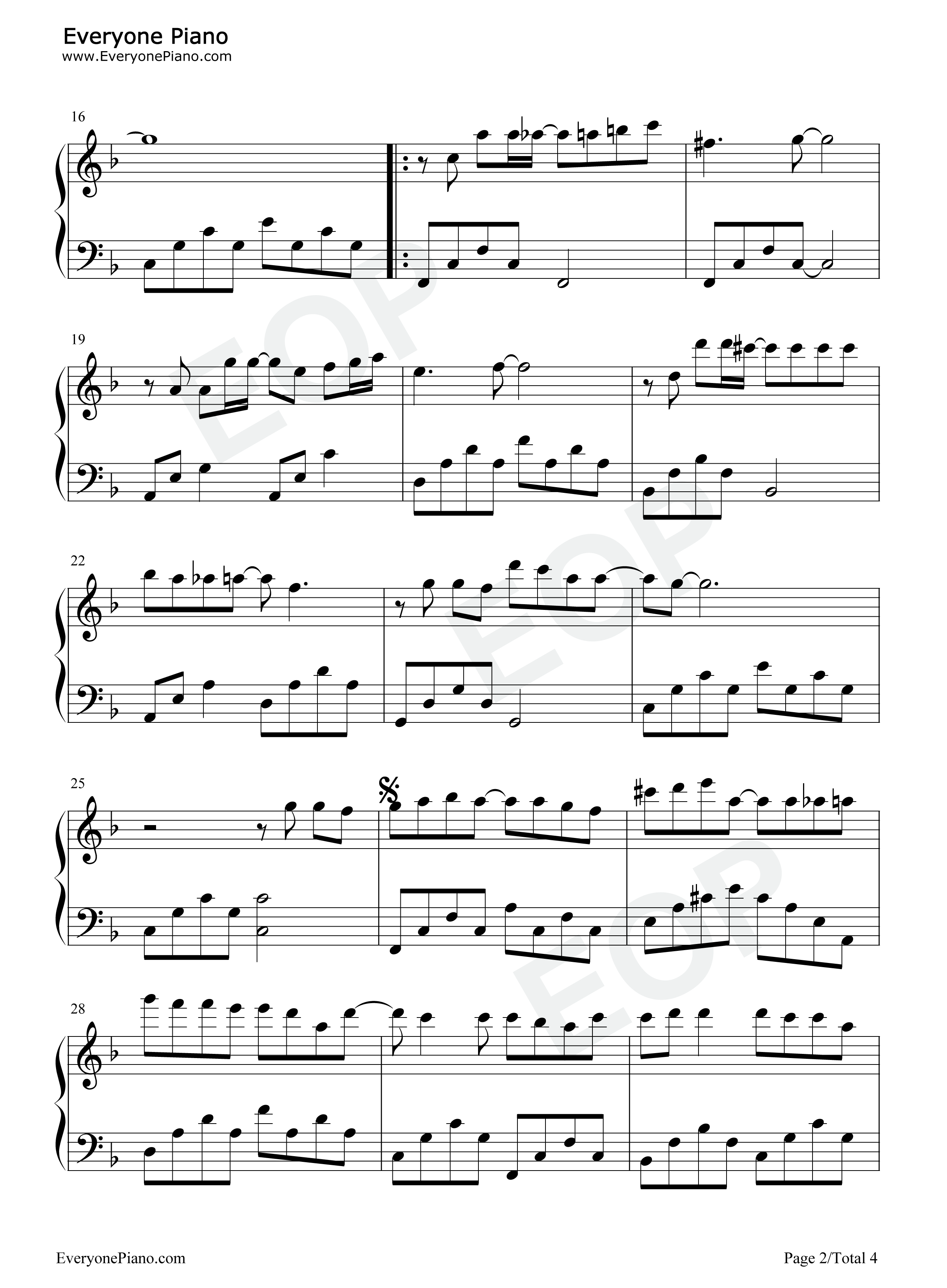 乌鸦钢琴谱_许嵩