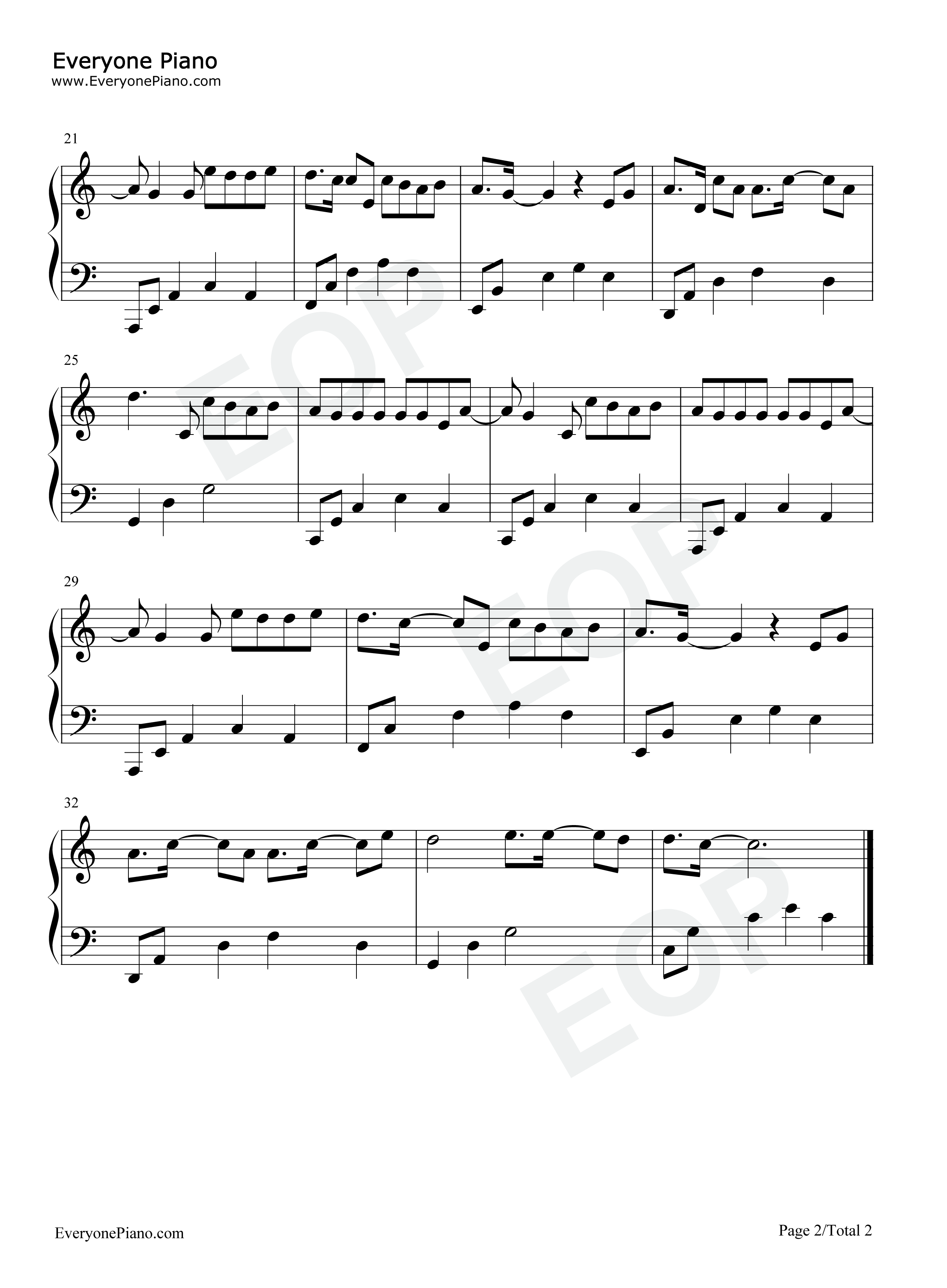 最后一次钢琴谱_郑秀文