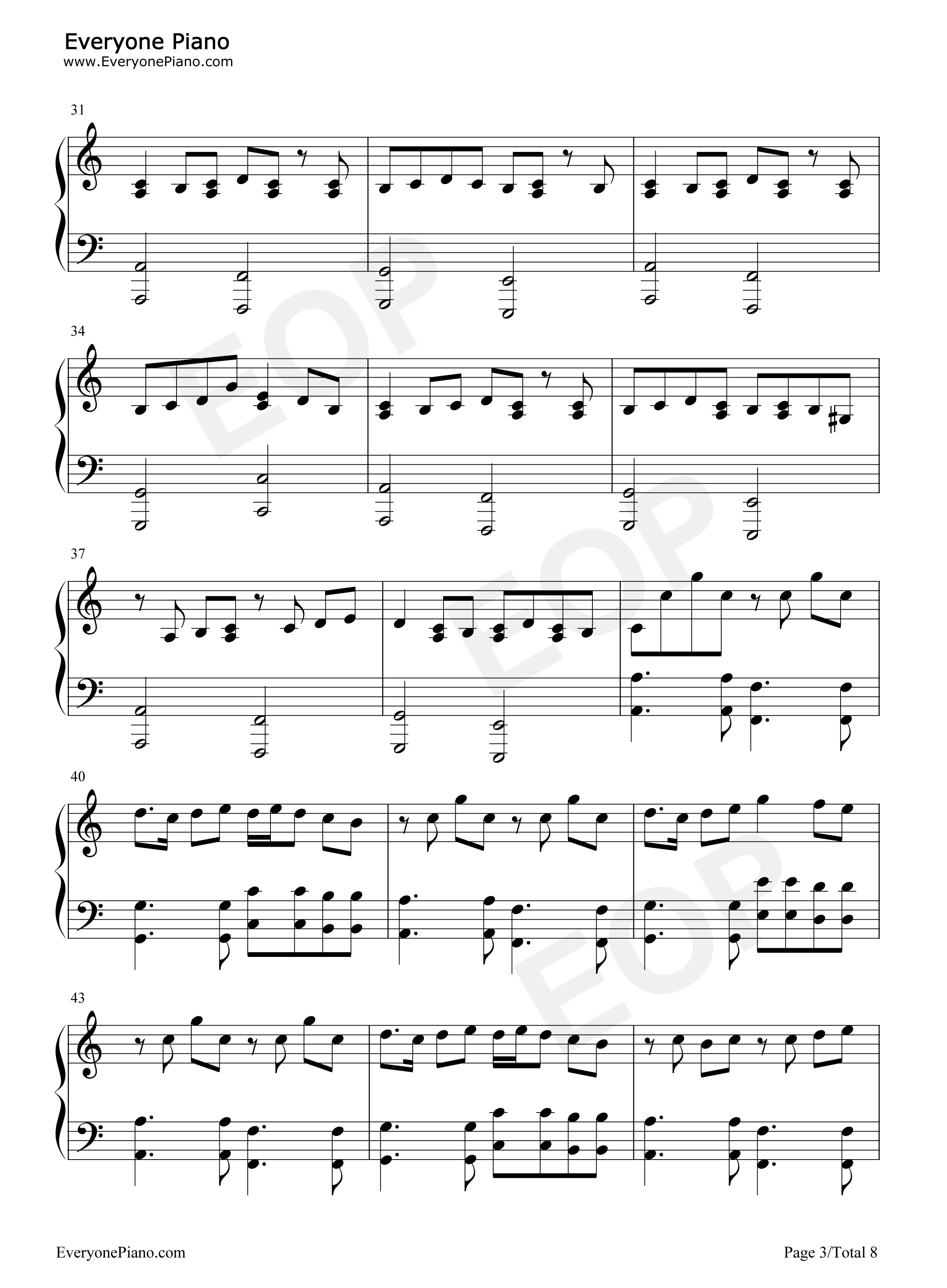 双向幸福钢琴谱_言和_洛天依