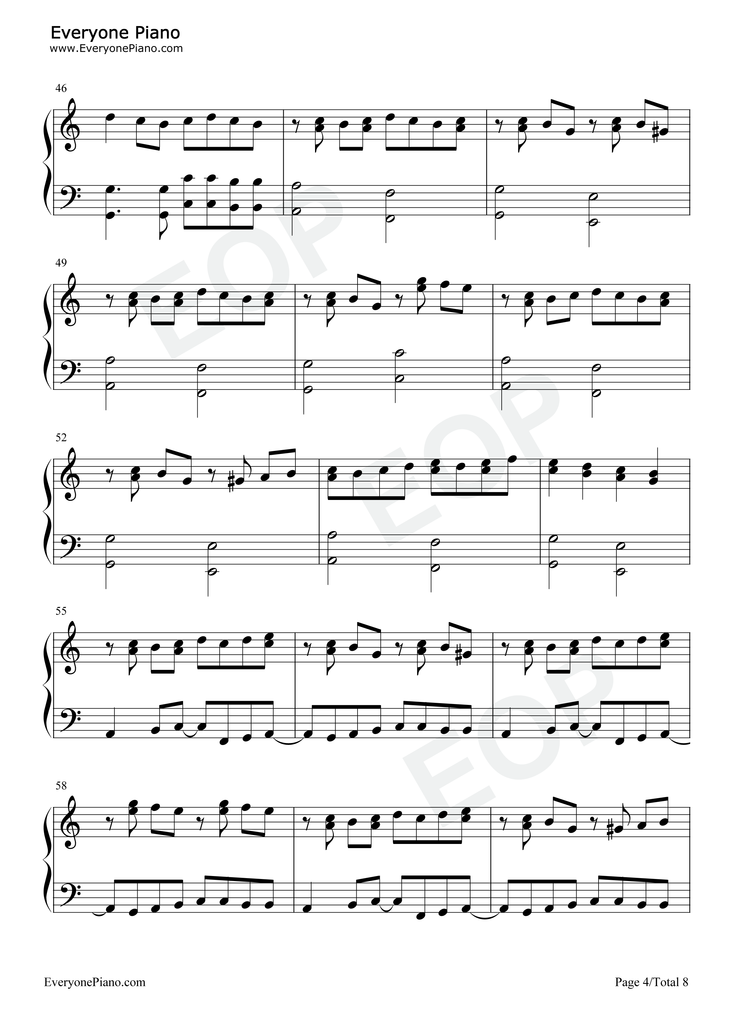 双向幸福钢琴谱_言和_洛天依