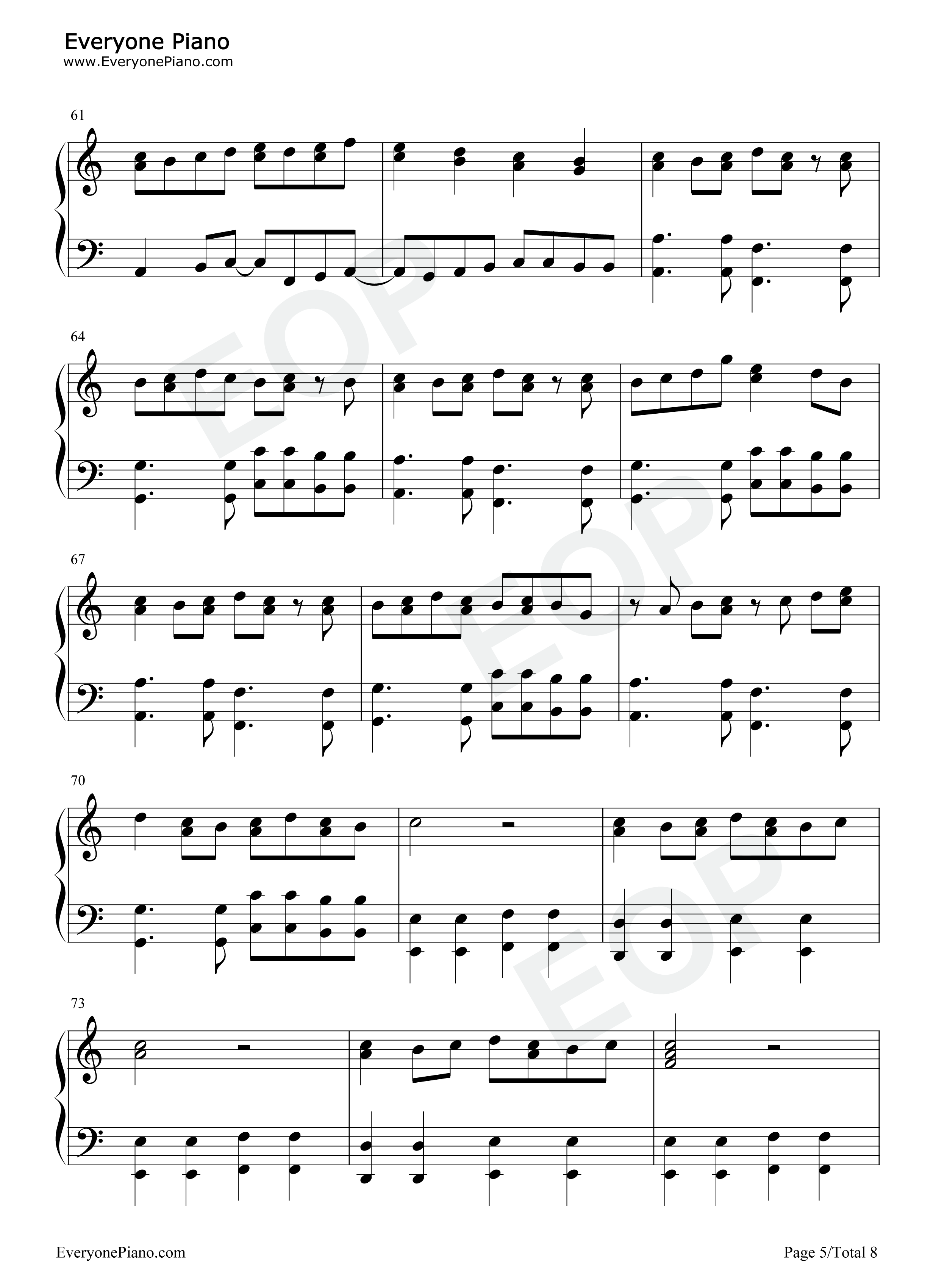 双向幸福钢琴谱_言和_洛天依