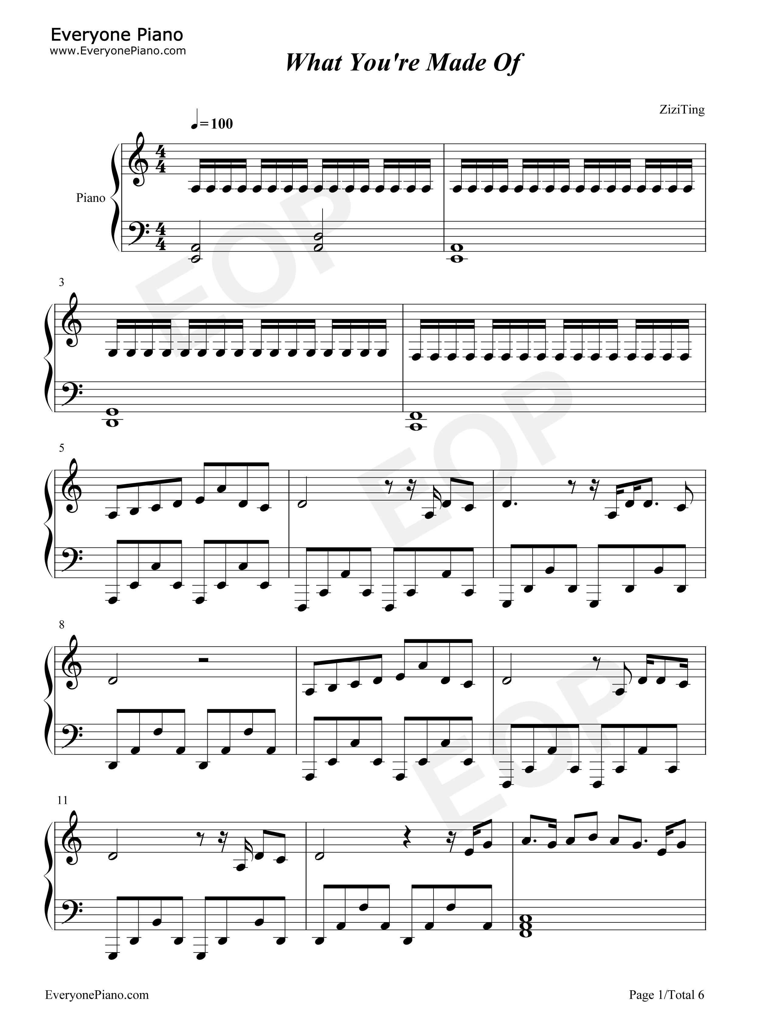 What_You_Are_Made_Of钢琴谱_Lindsey_Stirling_Kiesza