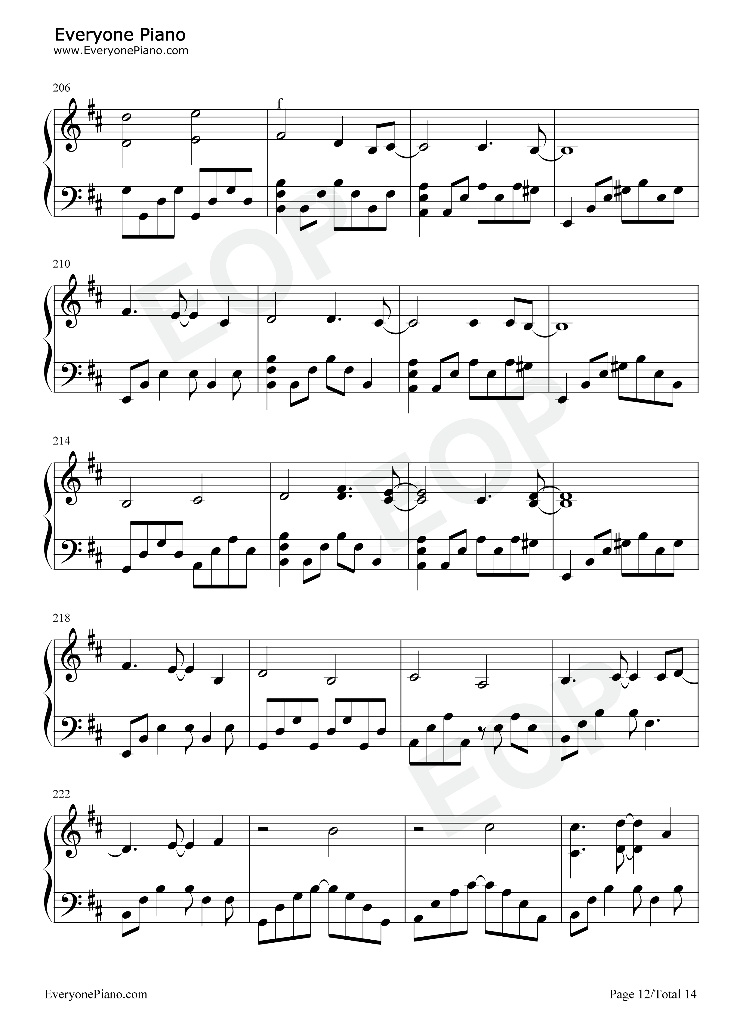 Far_From_Heaven钢琴谱_Evanescence