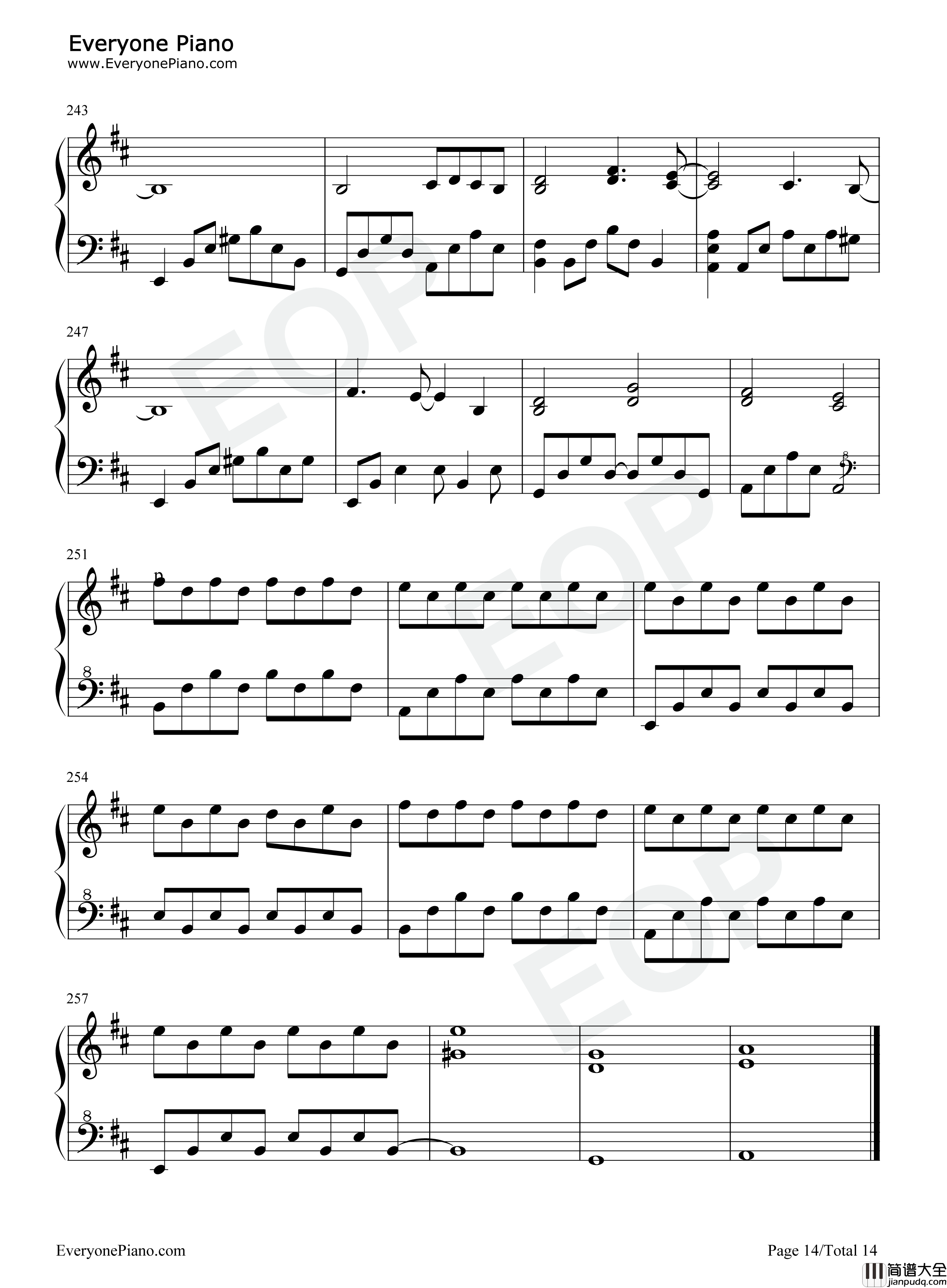 Far_From_Heaven钢琴谱_Evanescence