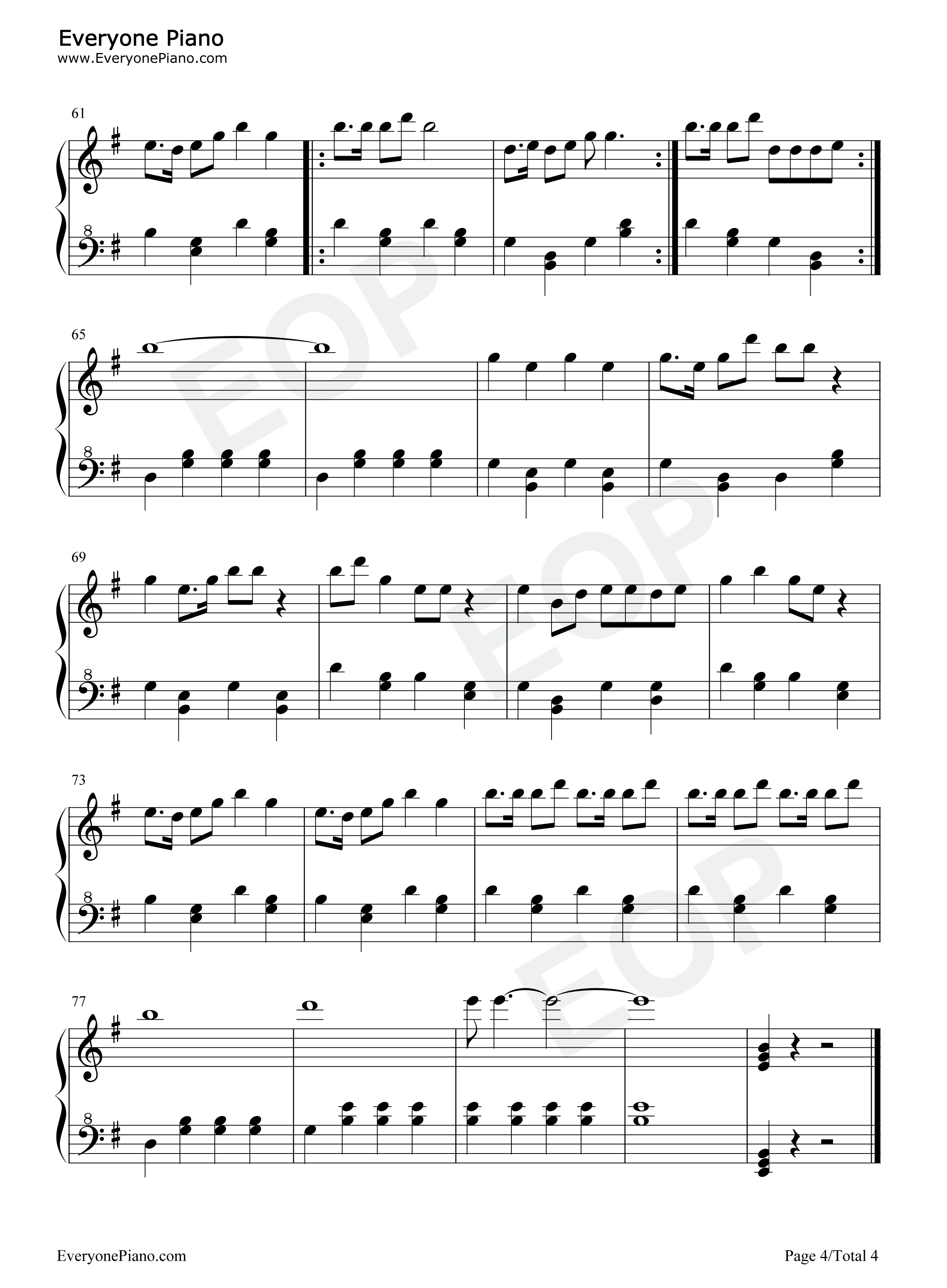 天上的太阳红彤彤钢琴谱_未知