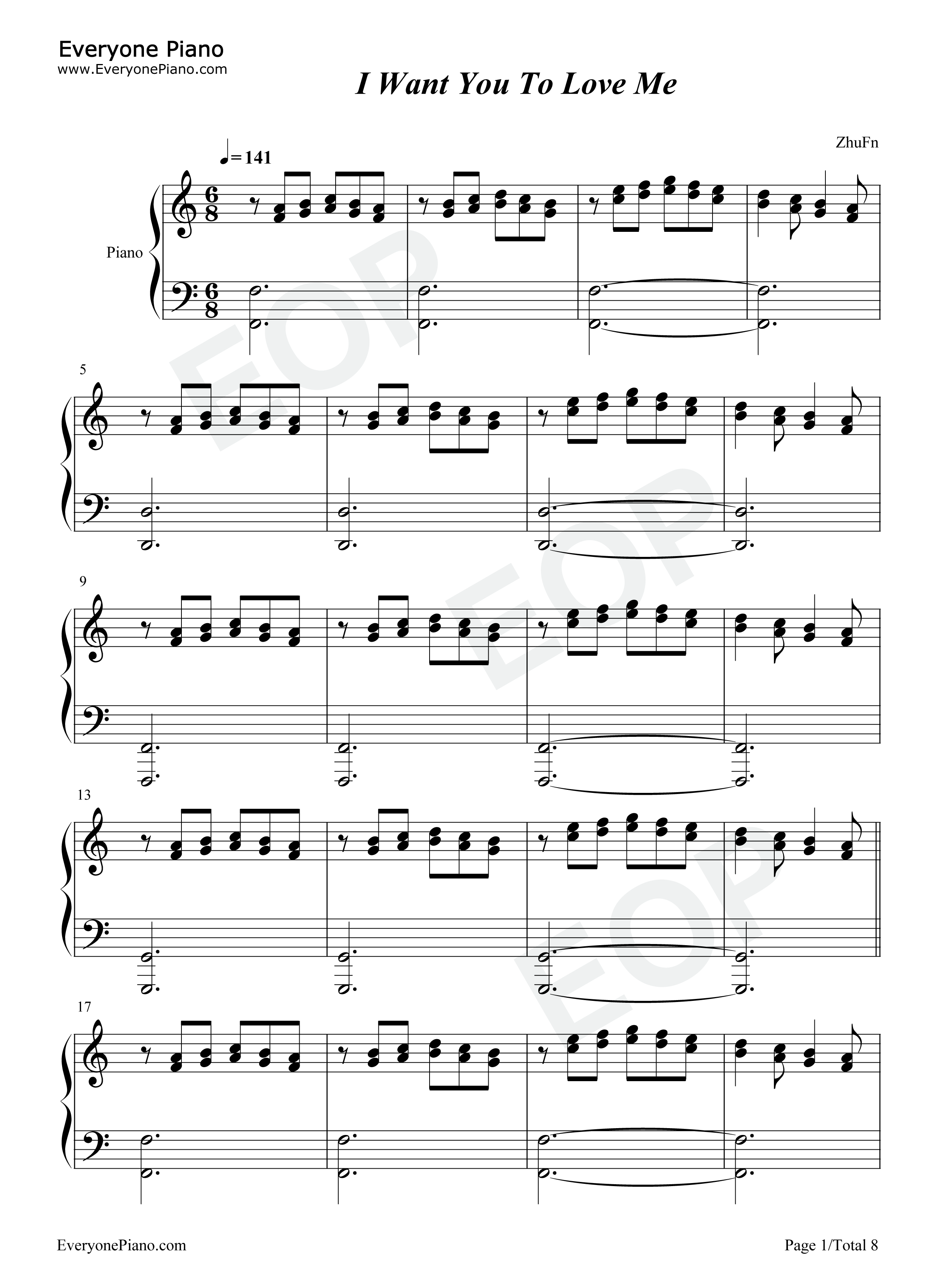 I_Want_You_to_Love_Me钢琴谱_Fiona_Apple