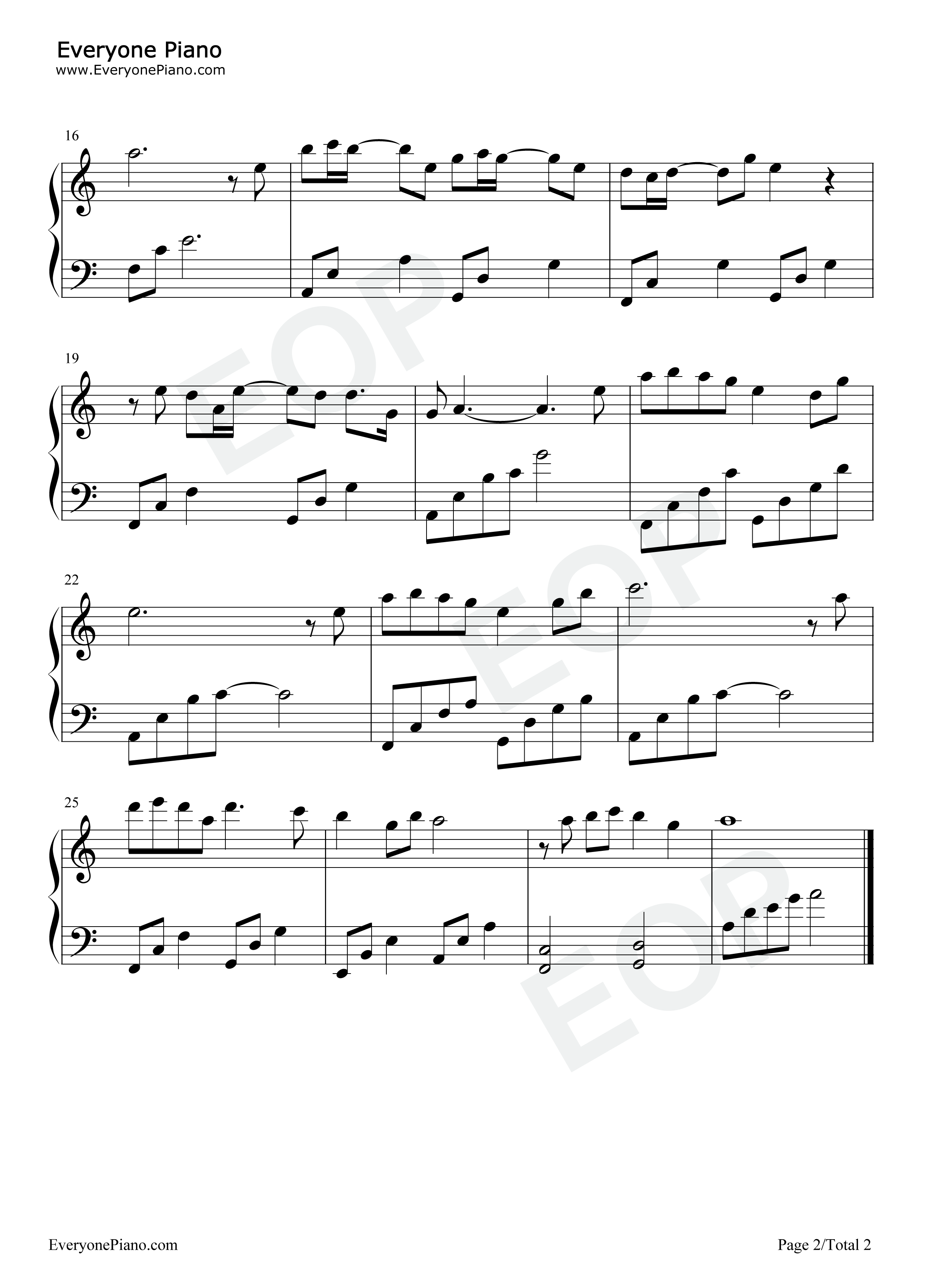 归处钢琴谱_周深