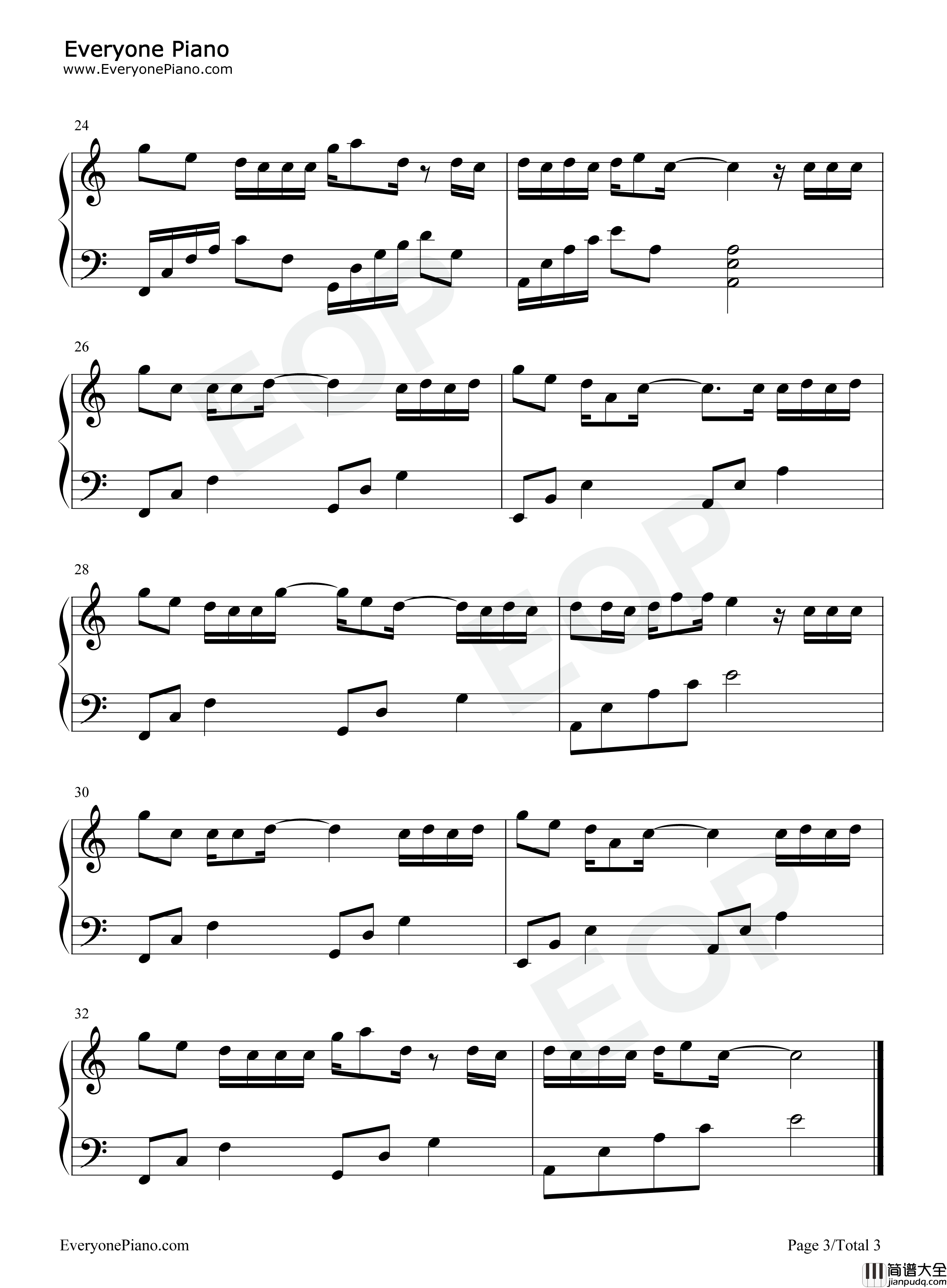 八小时时差钢琴谱_郑鱼