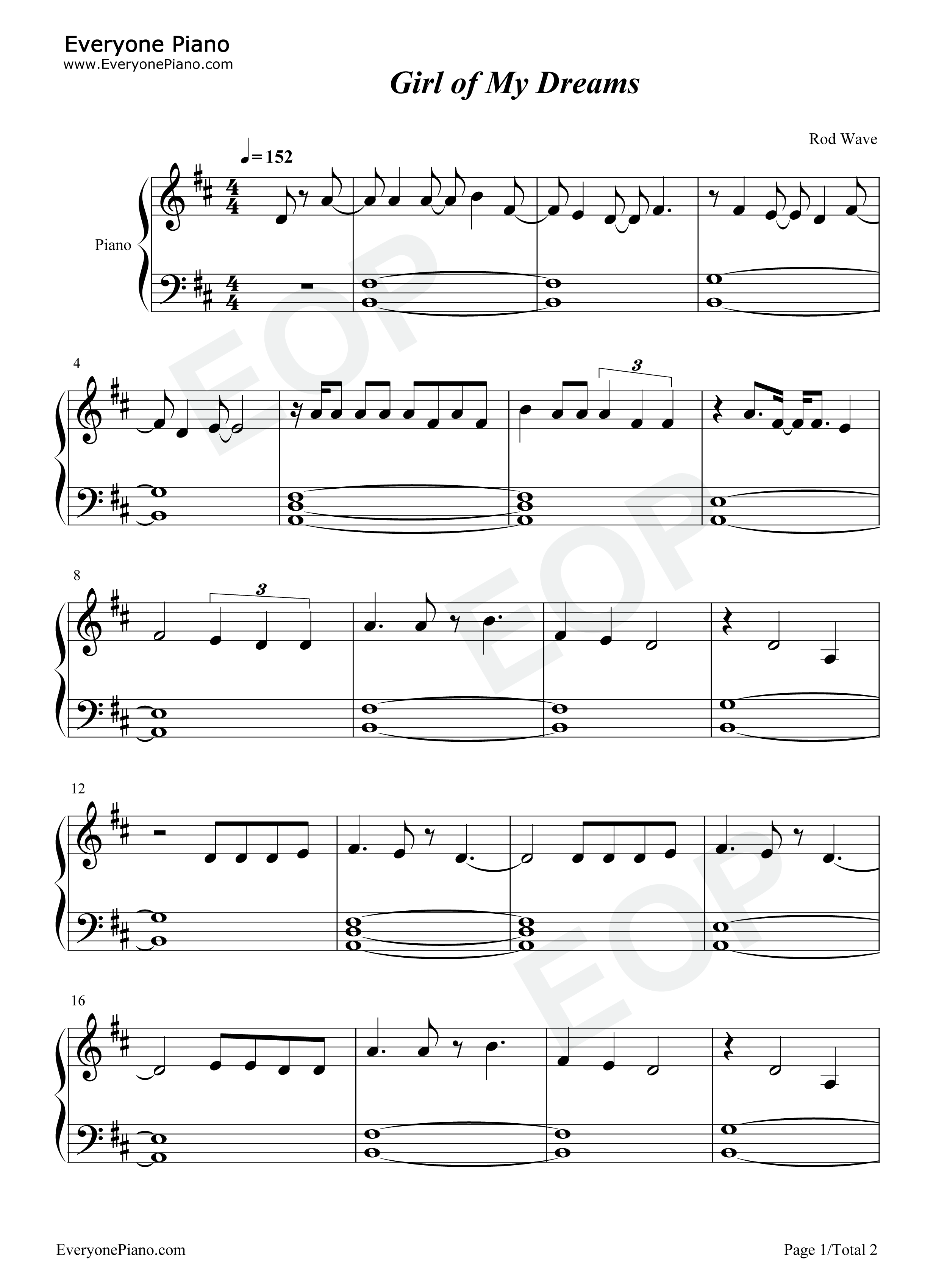 Girl_of_My_Dreams钢琴谱_Rod_Wave