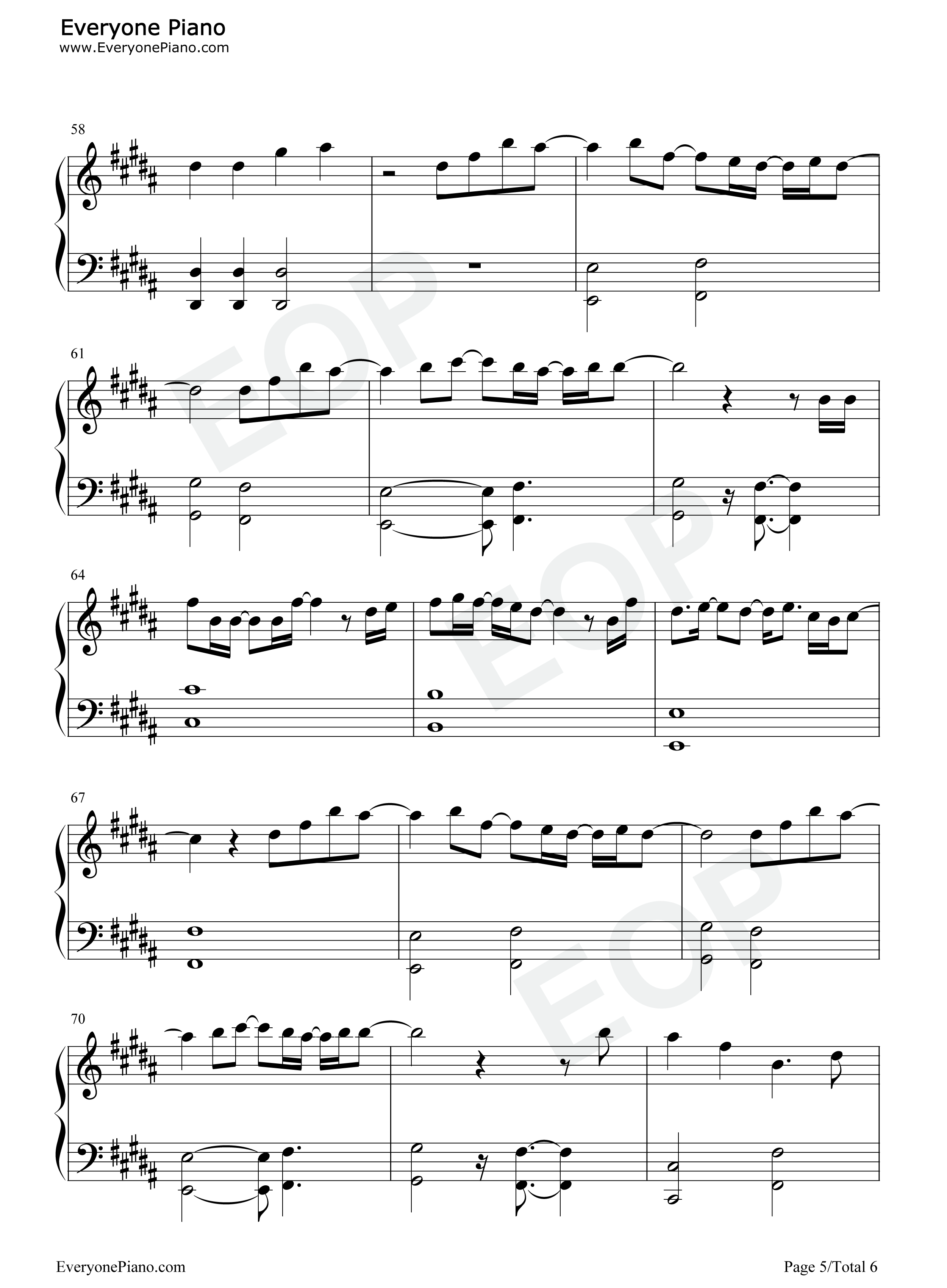 初恋钢琴谱_未知