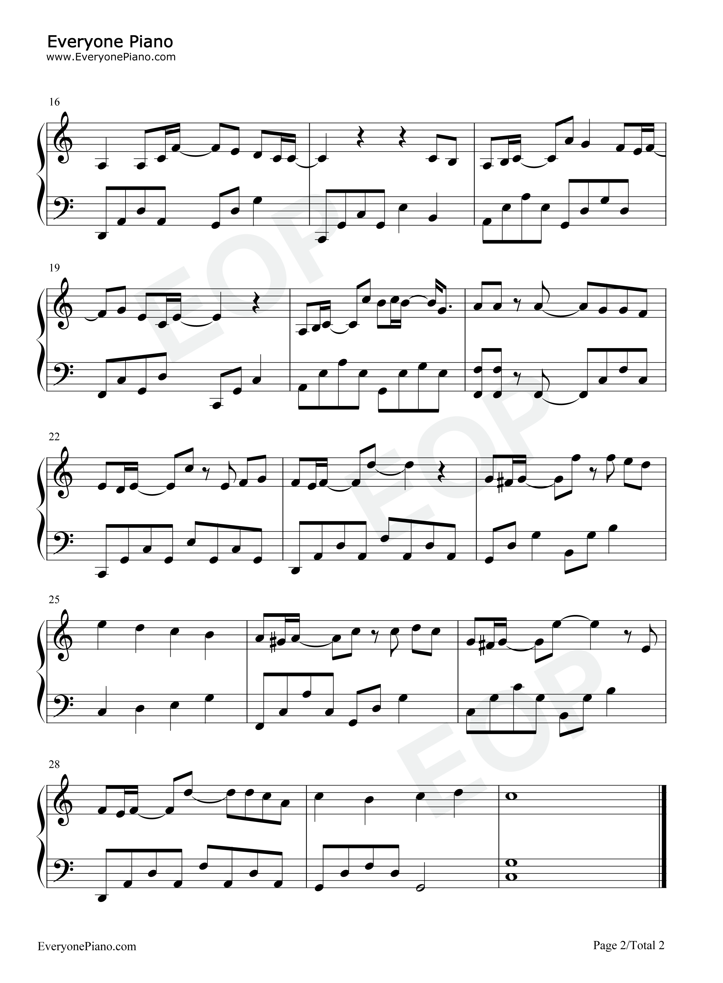 粤语残片钢琴谱_陈奕迅