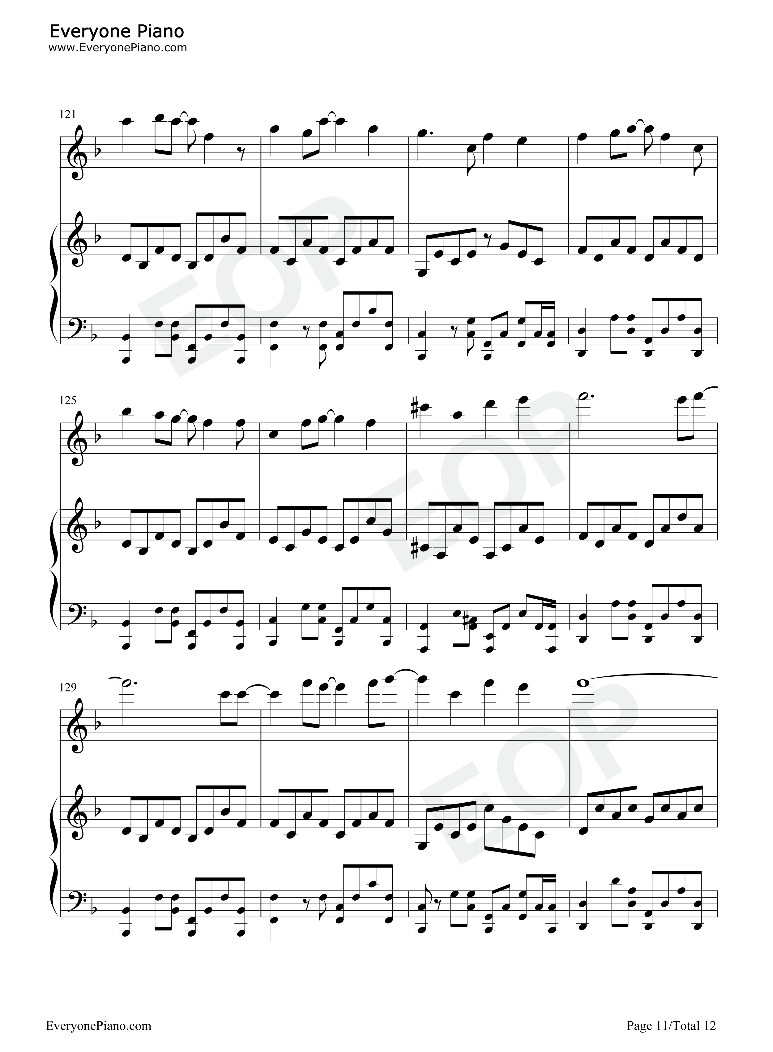 同归世界线钢琴谱_乐正绫