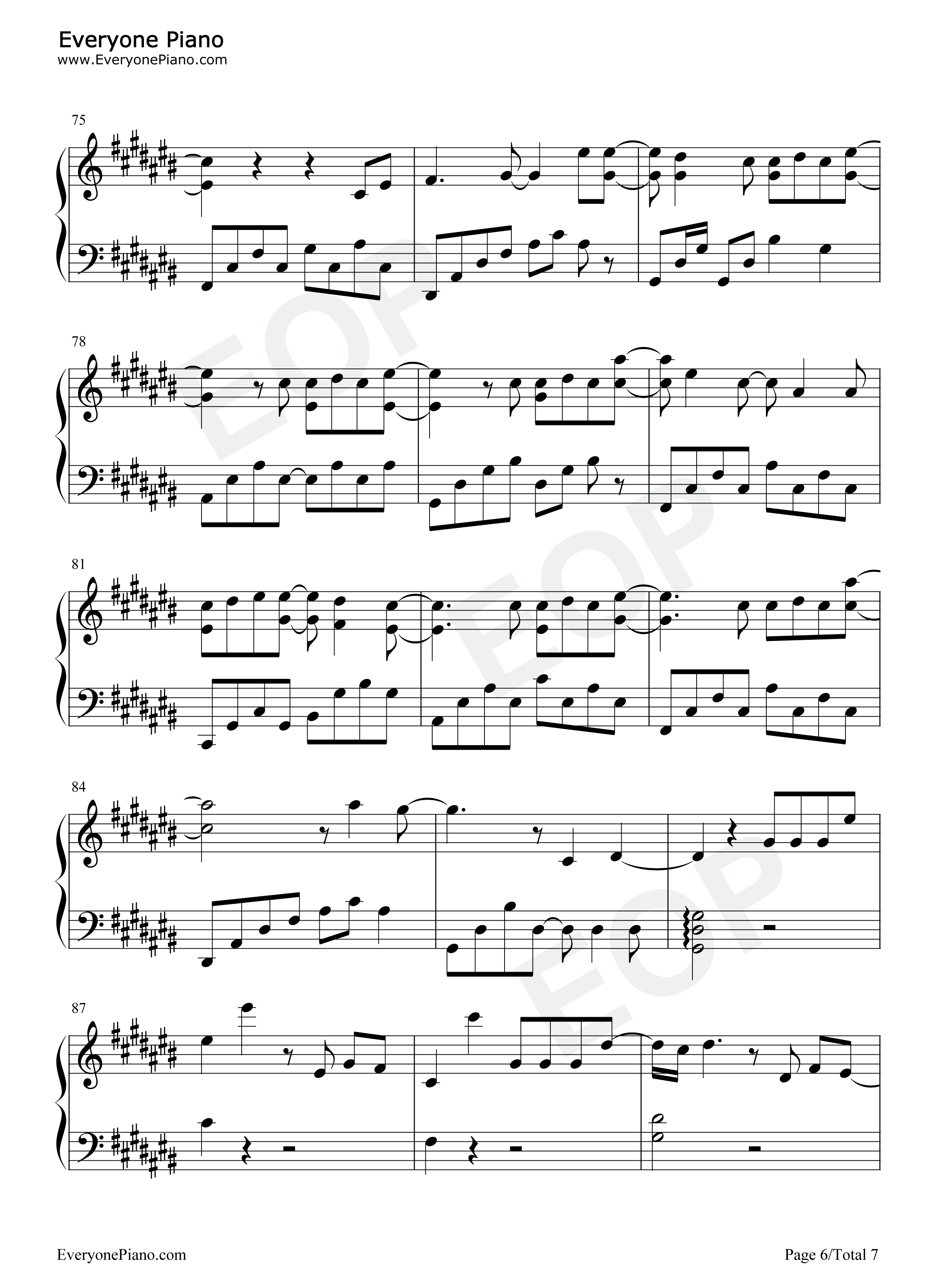 爱情教会我们的事钢琴谱_周兴哲