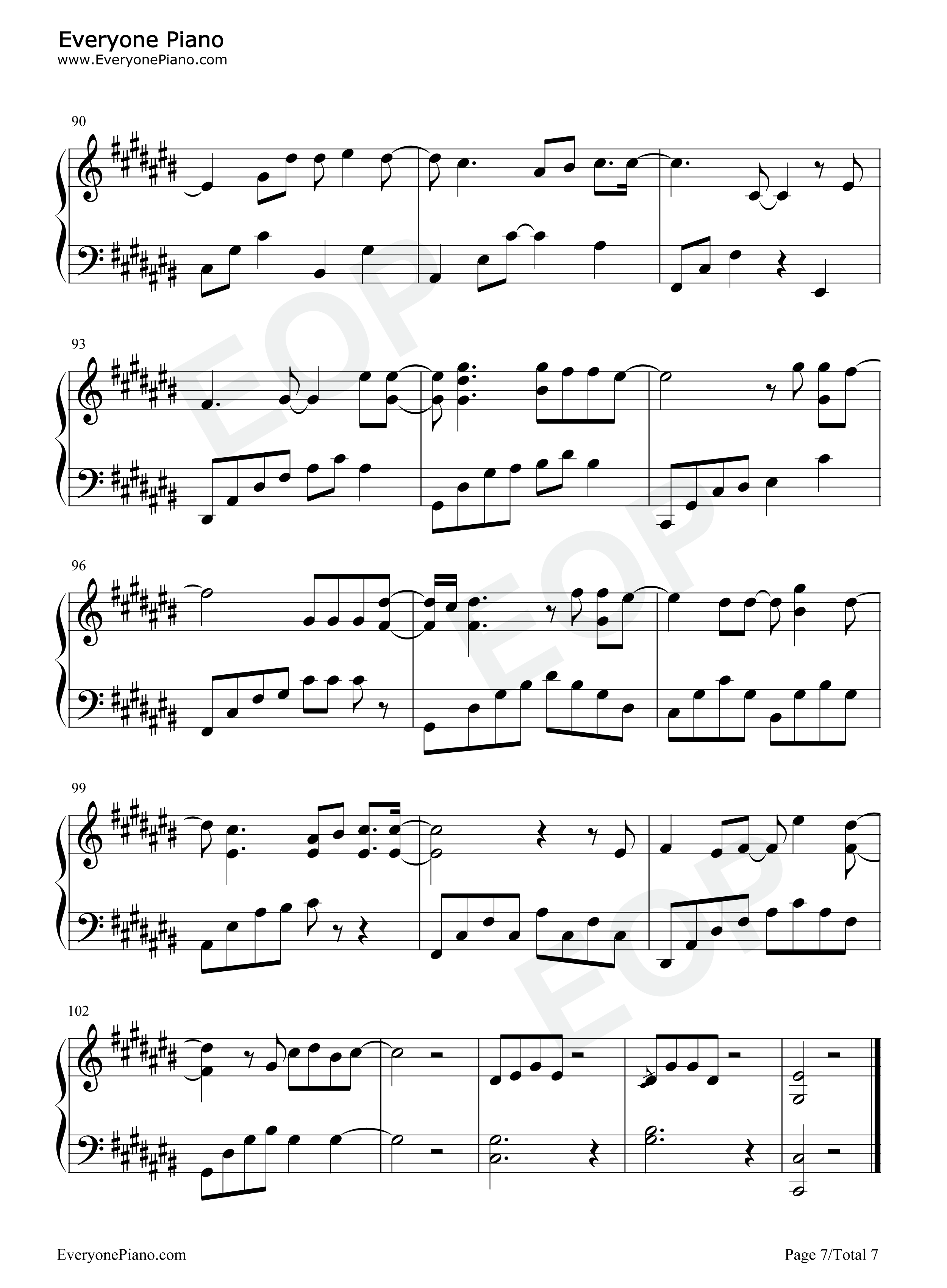 爱情教会我们的事钢琴谱_周兴哲