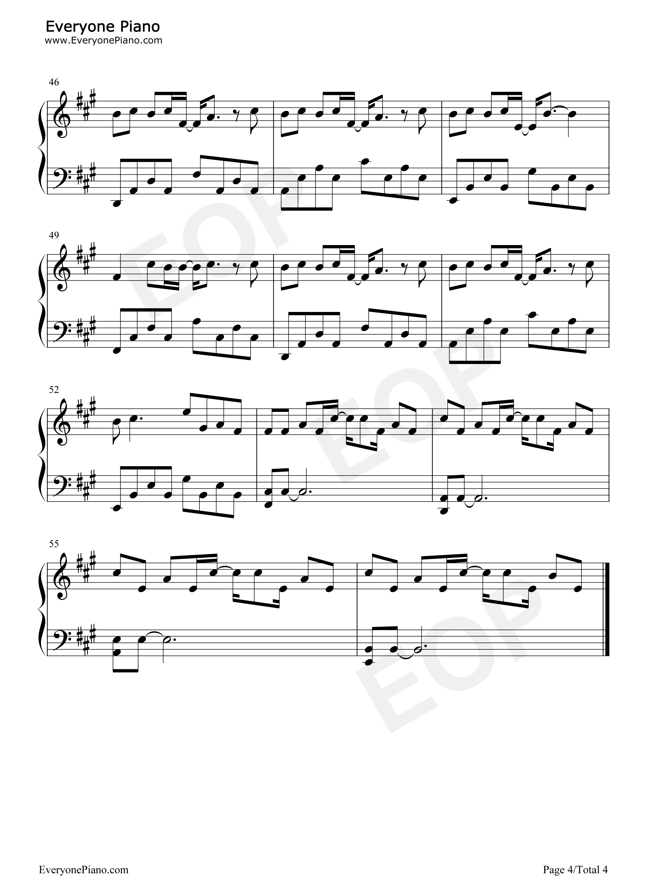 去年花开钢琴谱_王忻辰_苏星婕