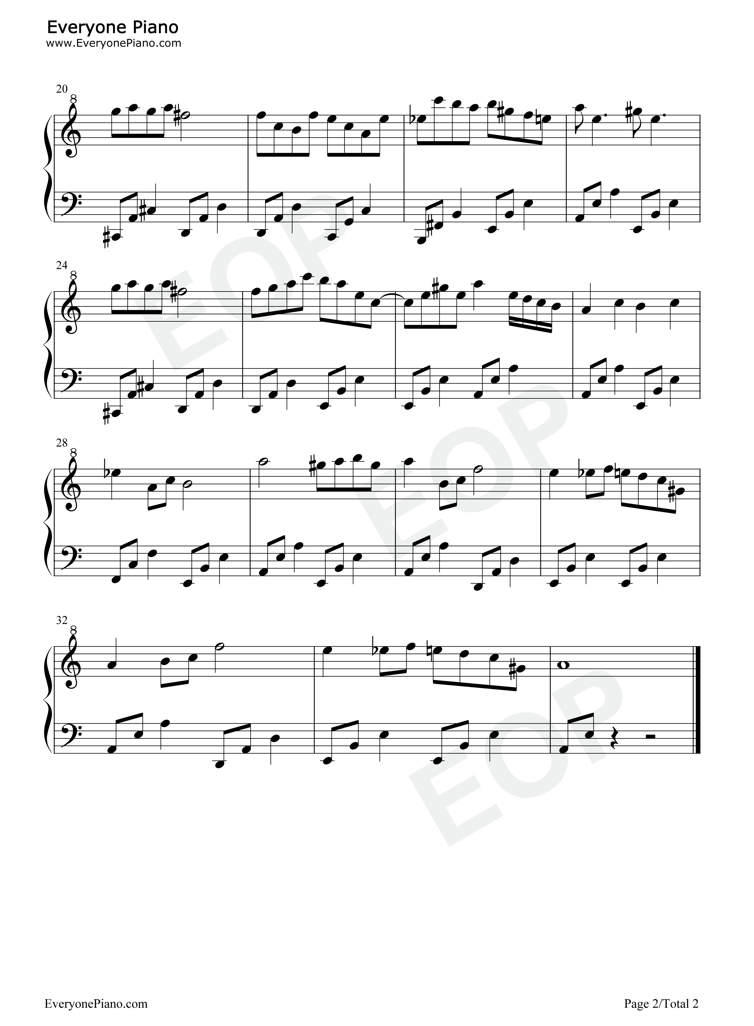 植物大战僵尸砸罐子背景音乐钢琴谱_Laura_Shigihara