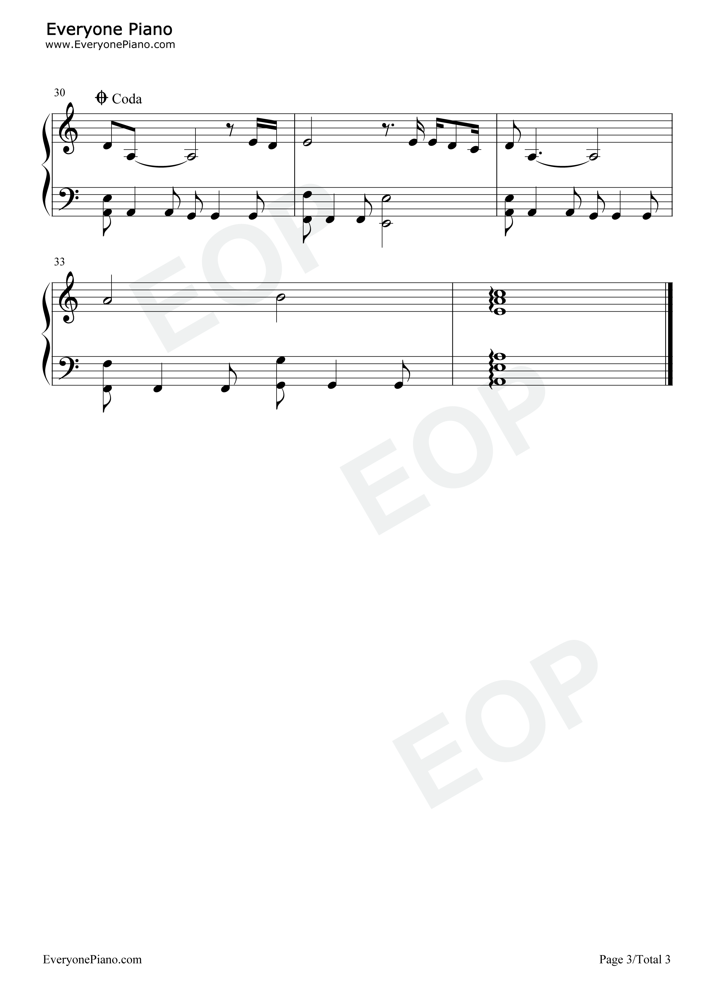 一言难尽钢琴谱_张宇