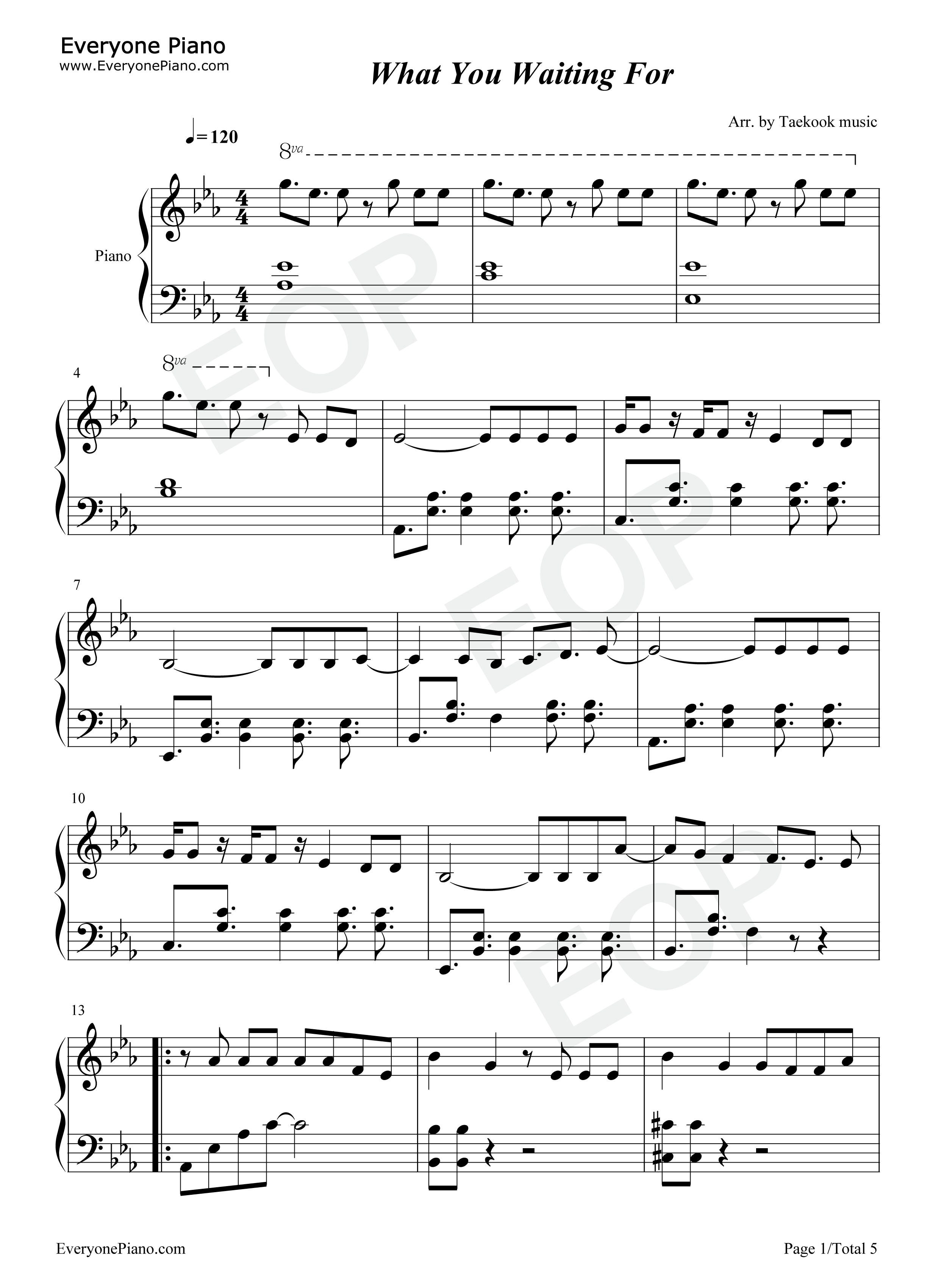 What_You_Waiting_For钢琴谱_Somi