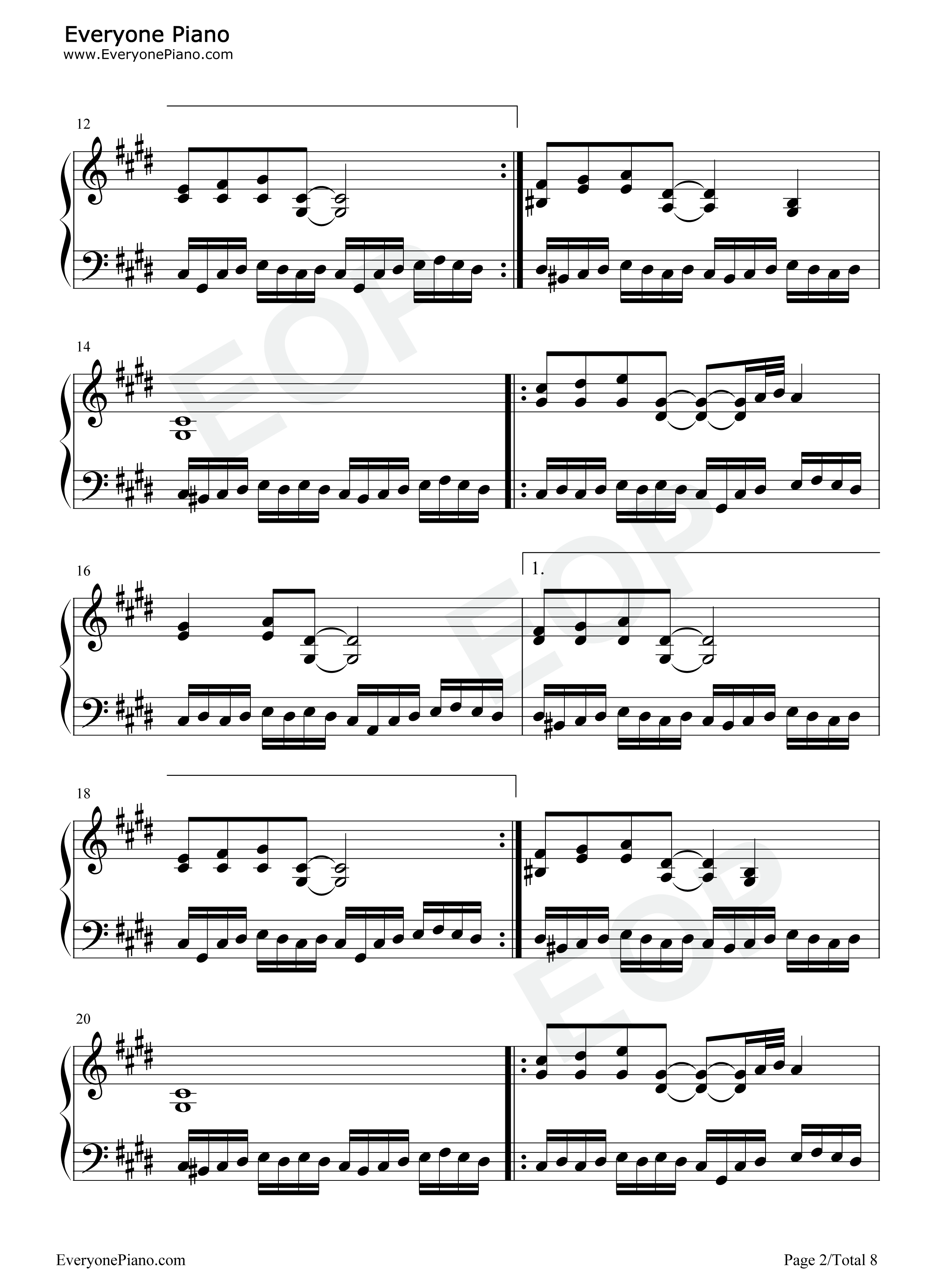 止战之殇钢琴谱_周杰伦