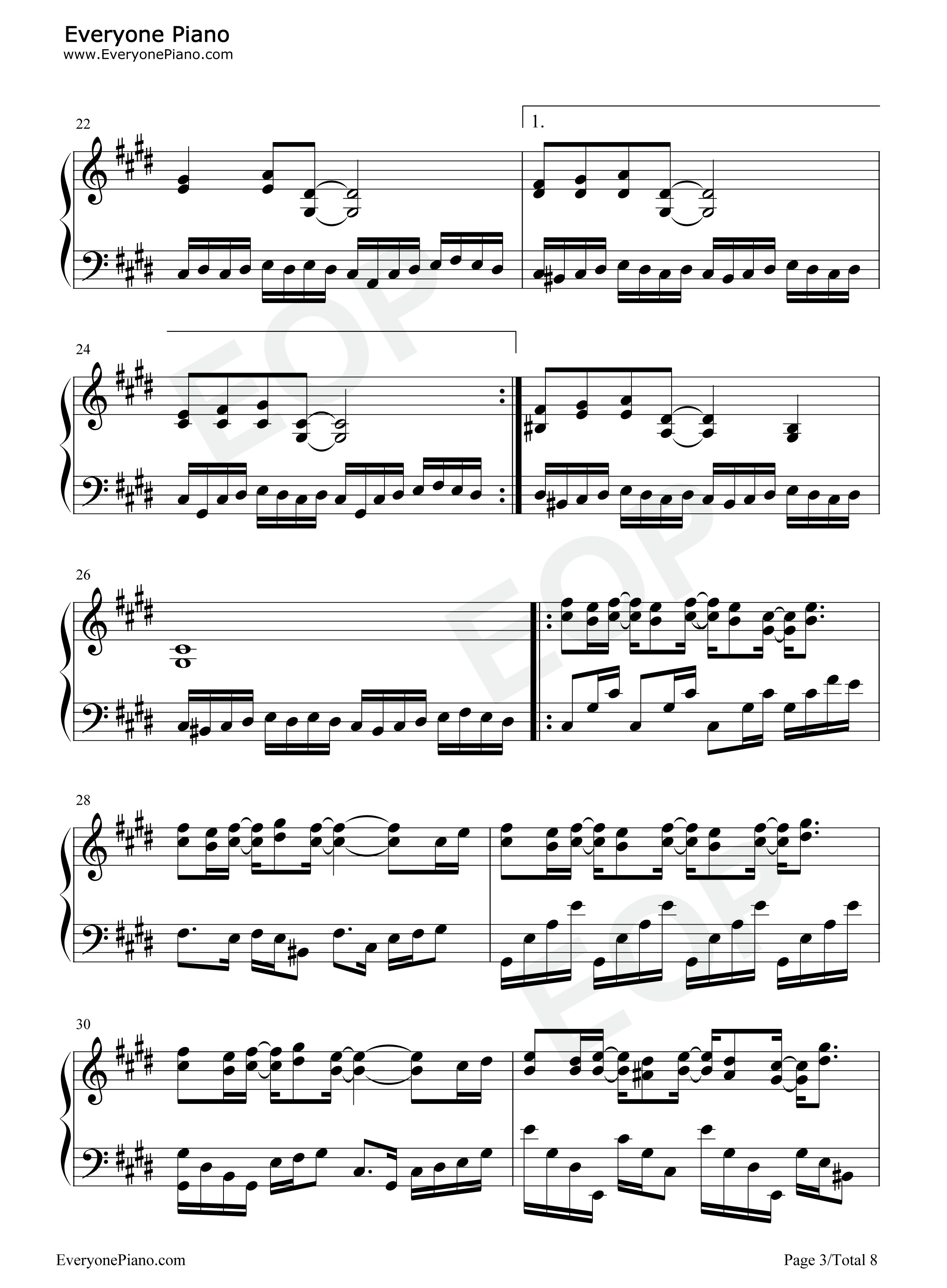 止战之殇钢琴谱_周杰伦