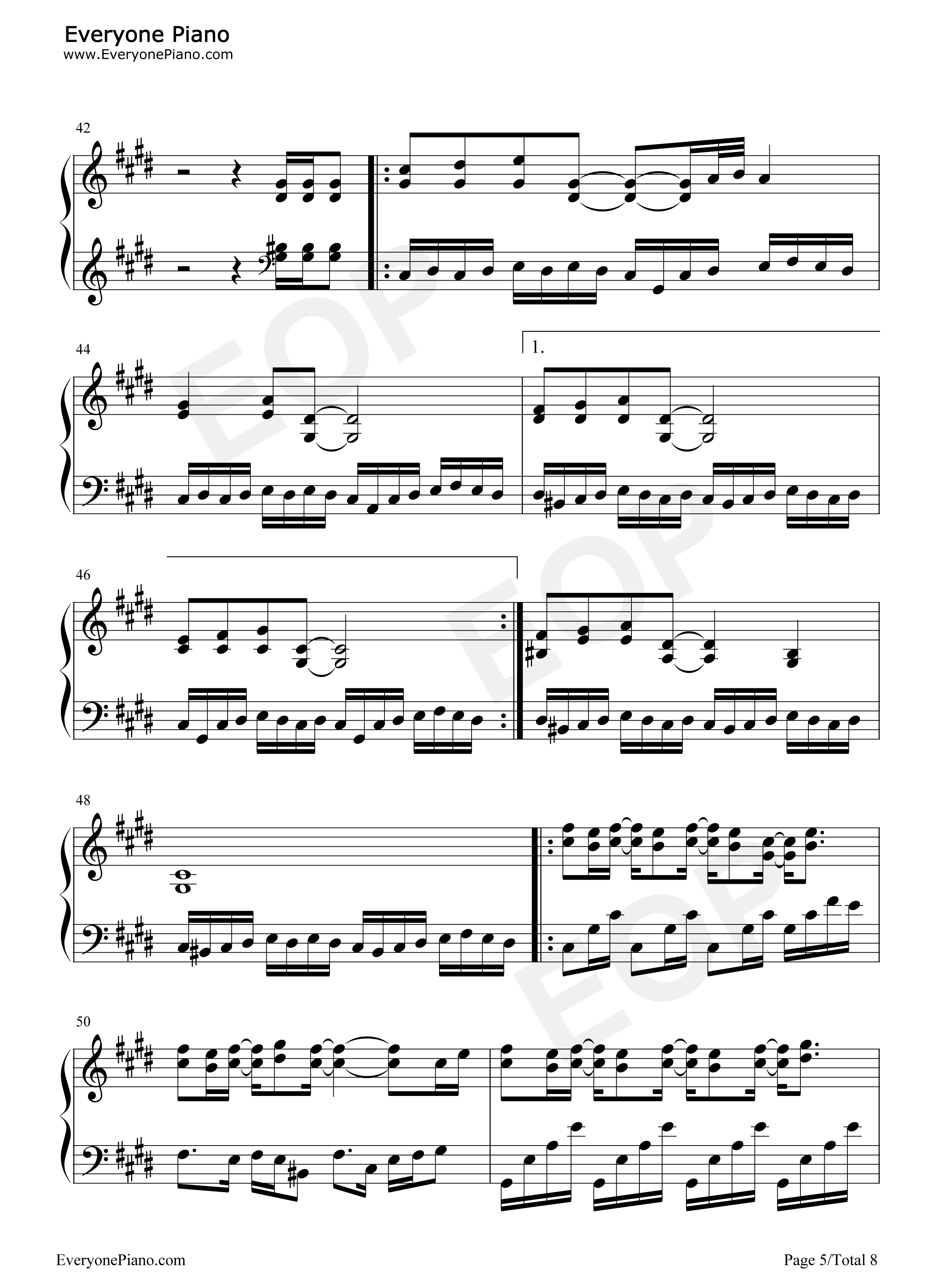 止战之殇钢琴谱_周杰伦