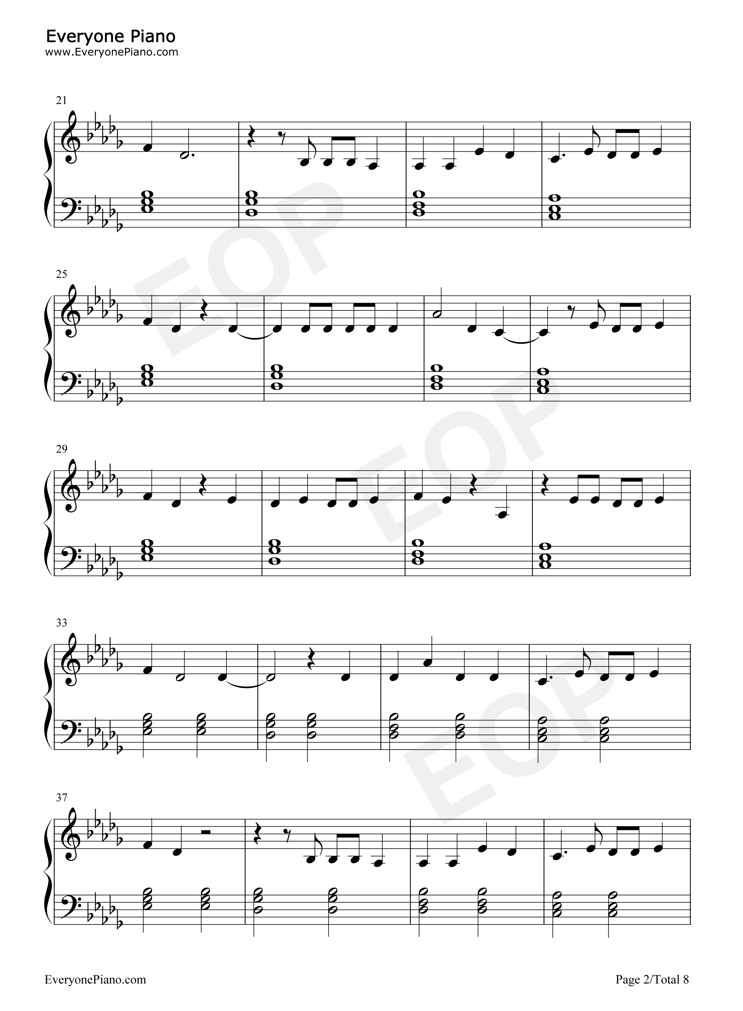 Yonaguni钢琴谱_Bad_Bunny