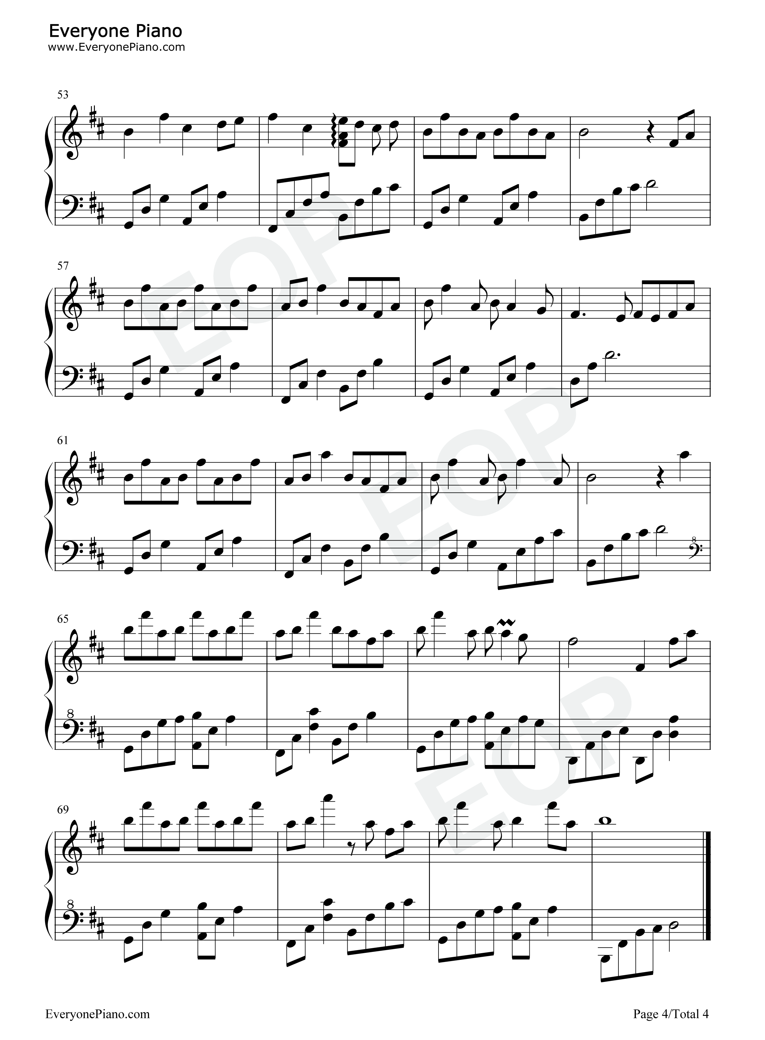 花火が瞬く夜に钢琴谱_羽肿