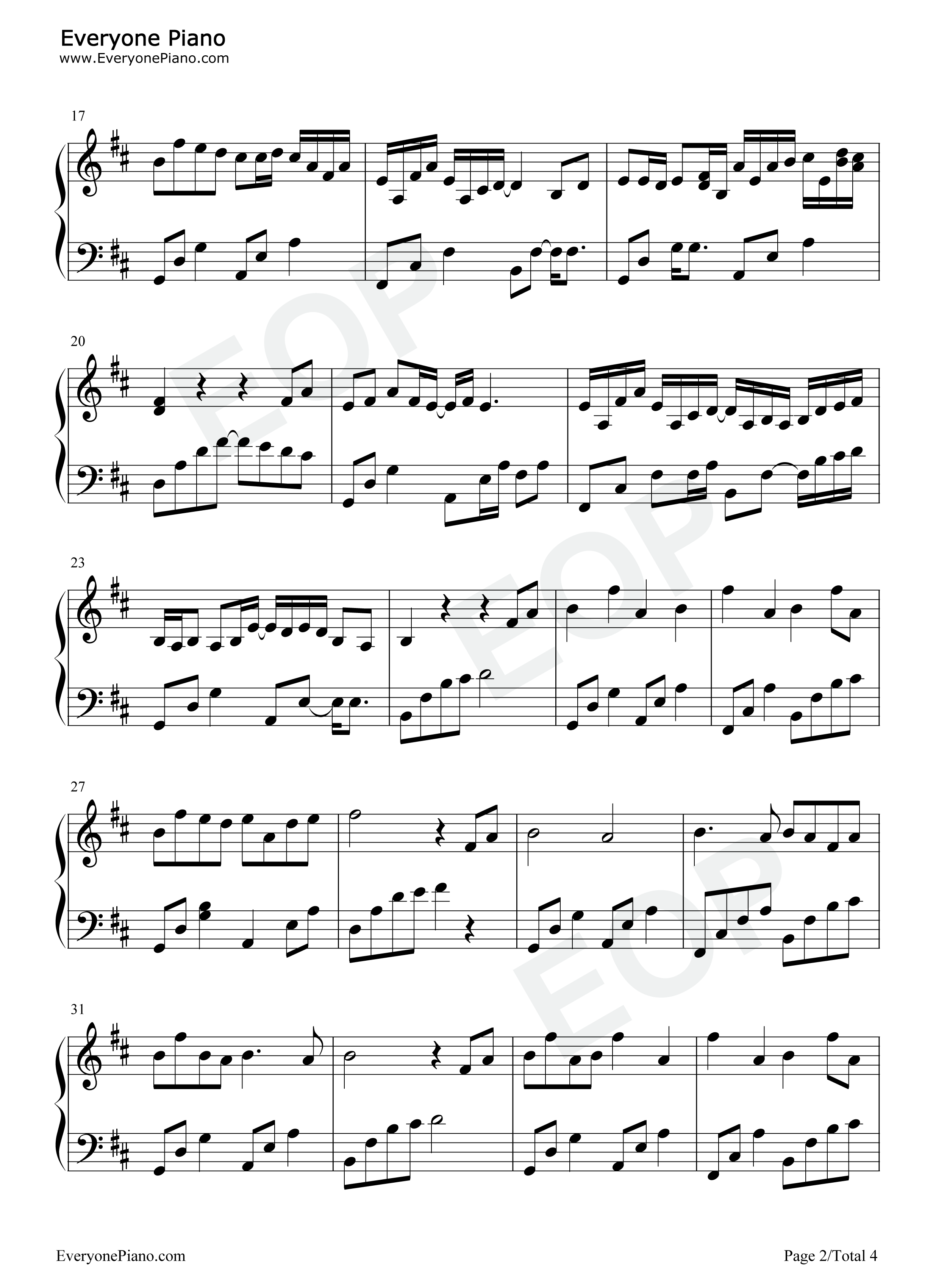 花火が瞬く夜に钢琴谱_羽肿