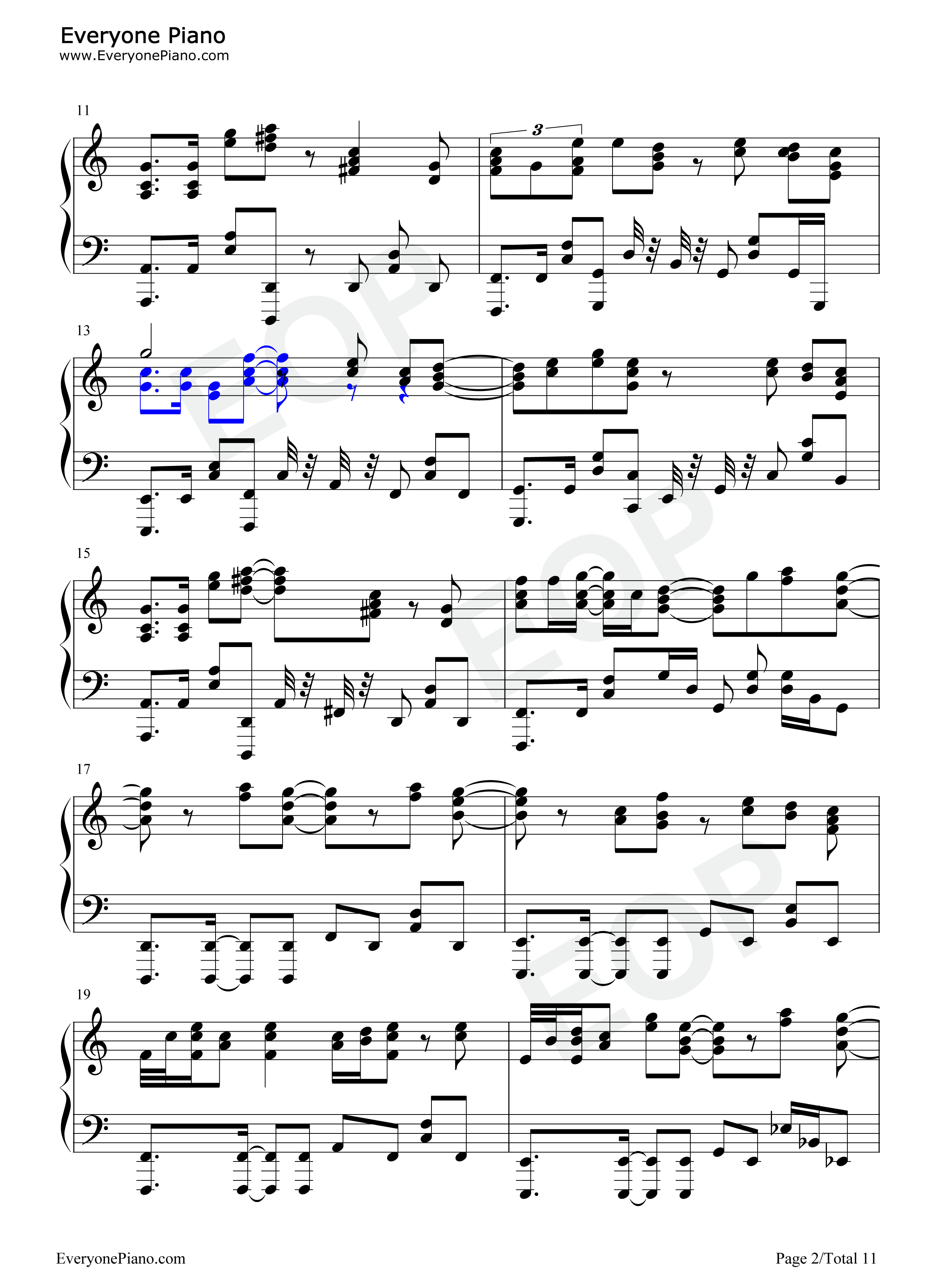 SEA_HORIZON钢琴谱_海野高中海堤社