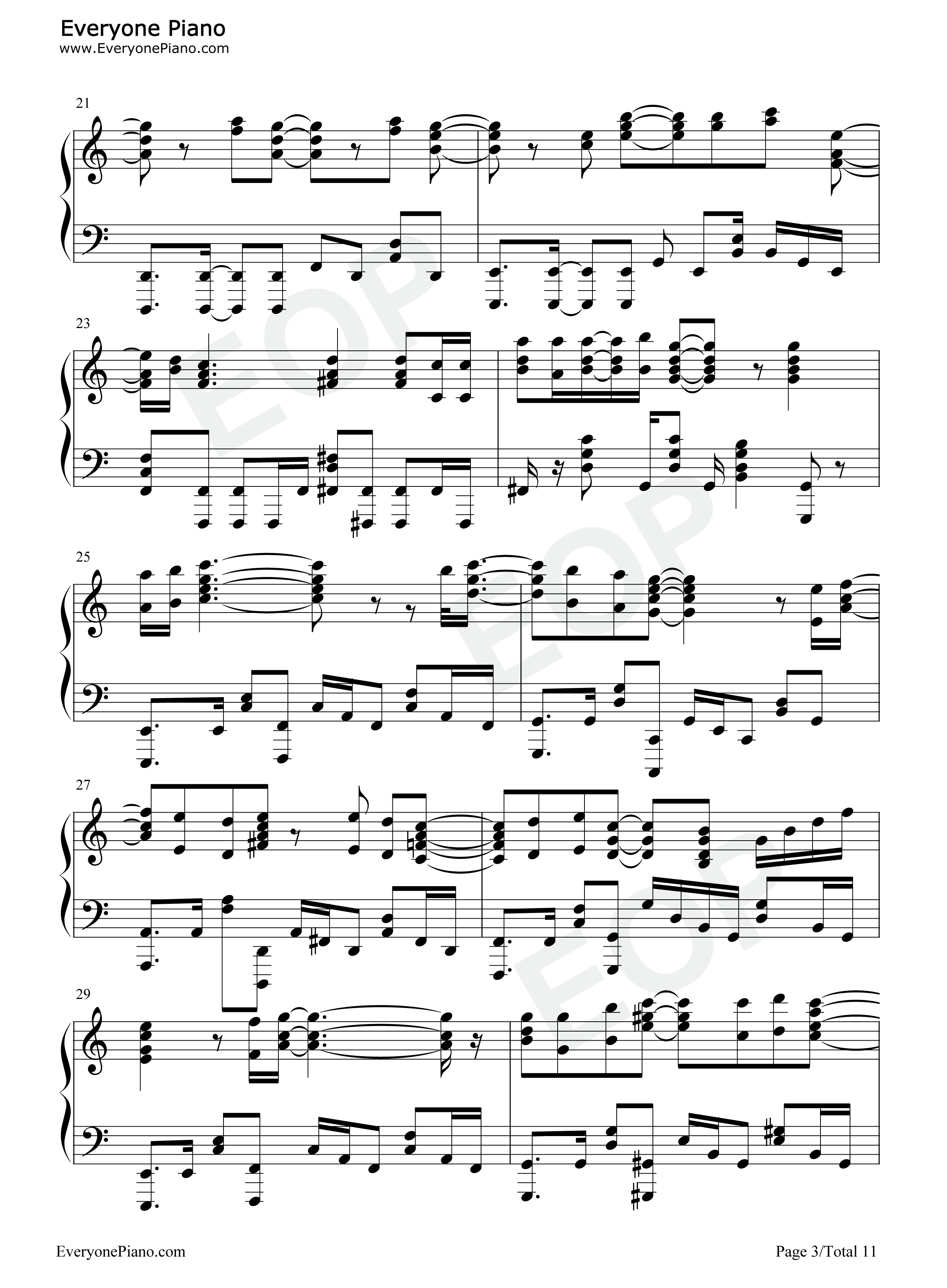 SEA_HORIZON钢琴谱_海野高中海堤社