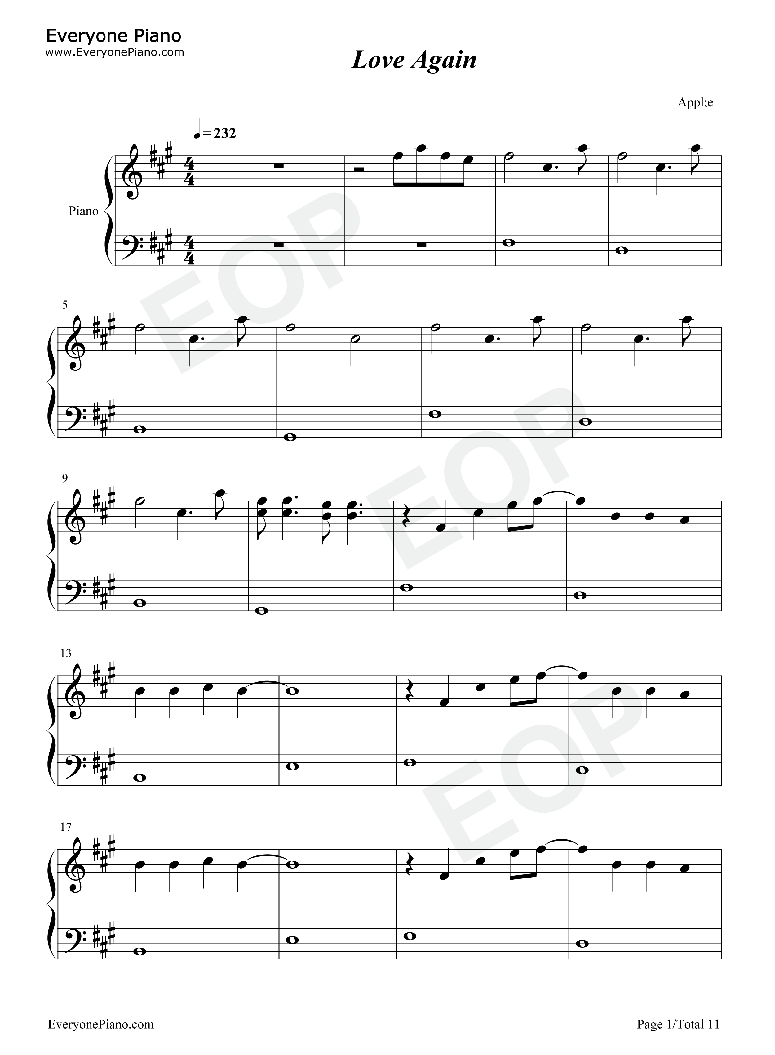 Love_Again钢琴谱_Dua_Lipa