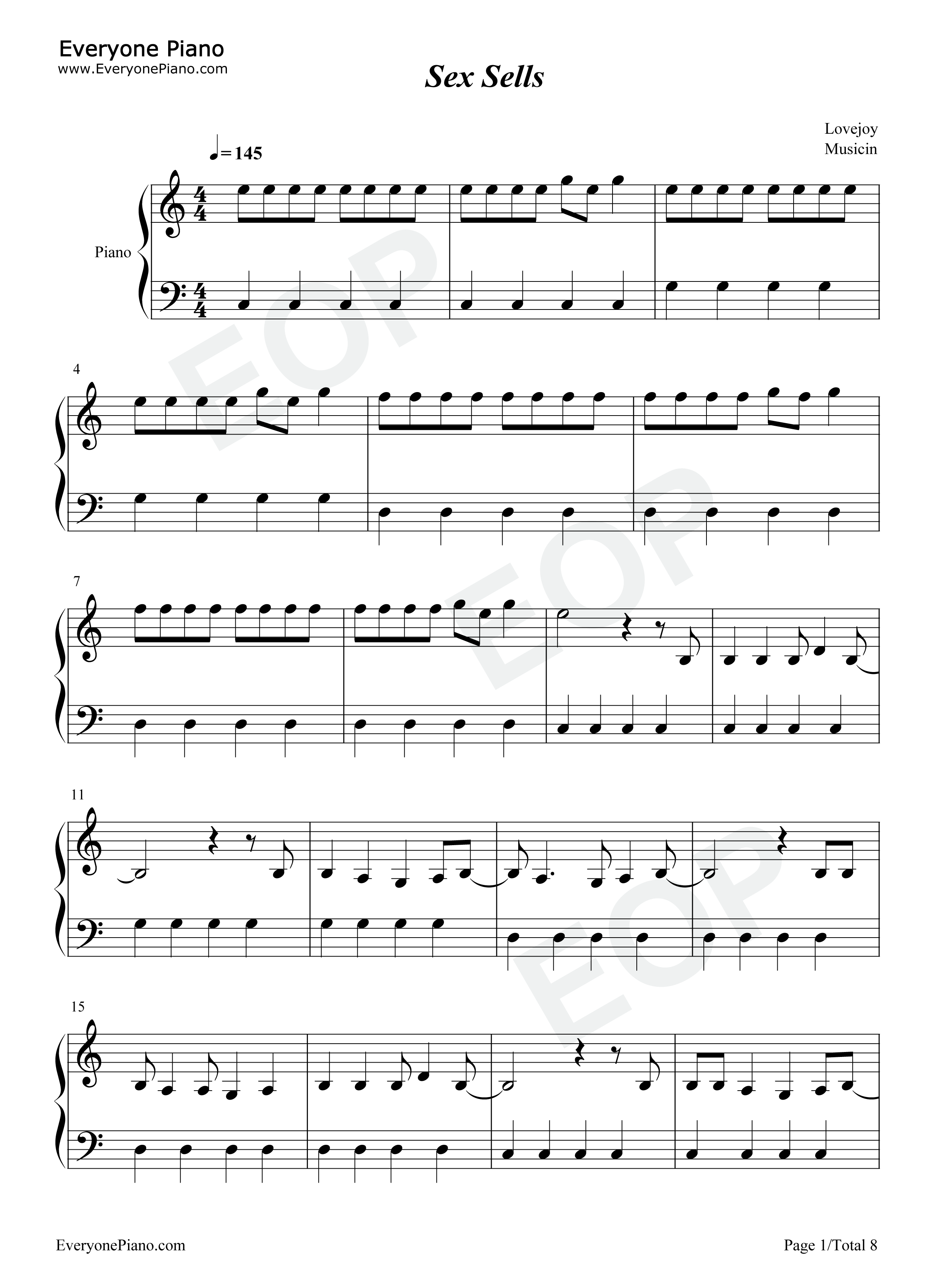 Sex_Sells钢琴谱_Lovejoy