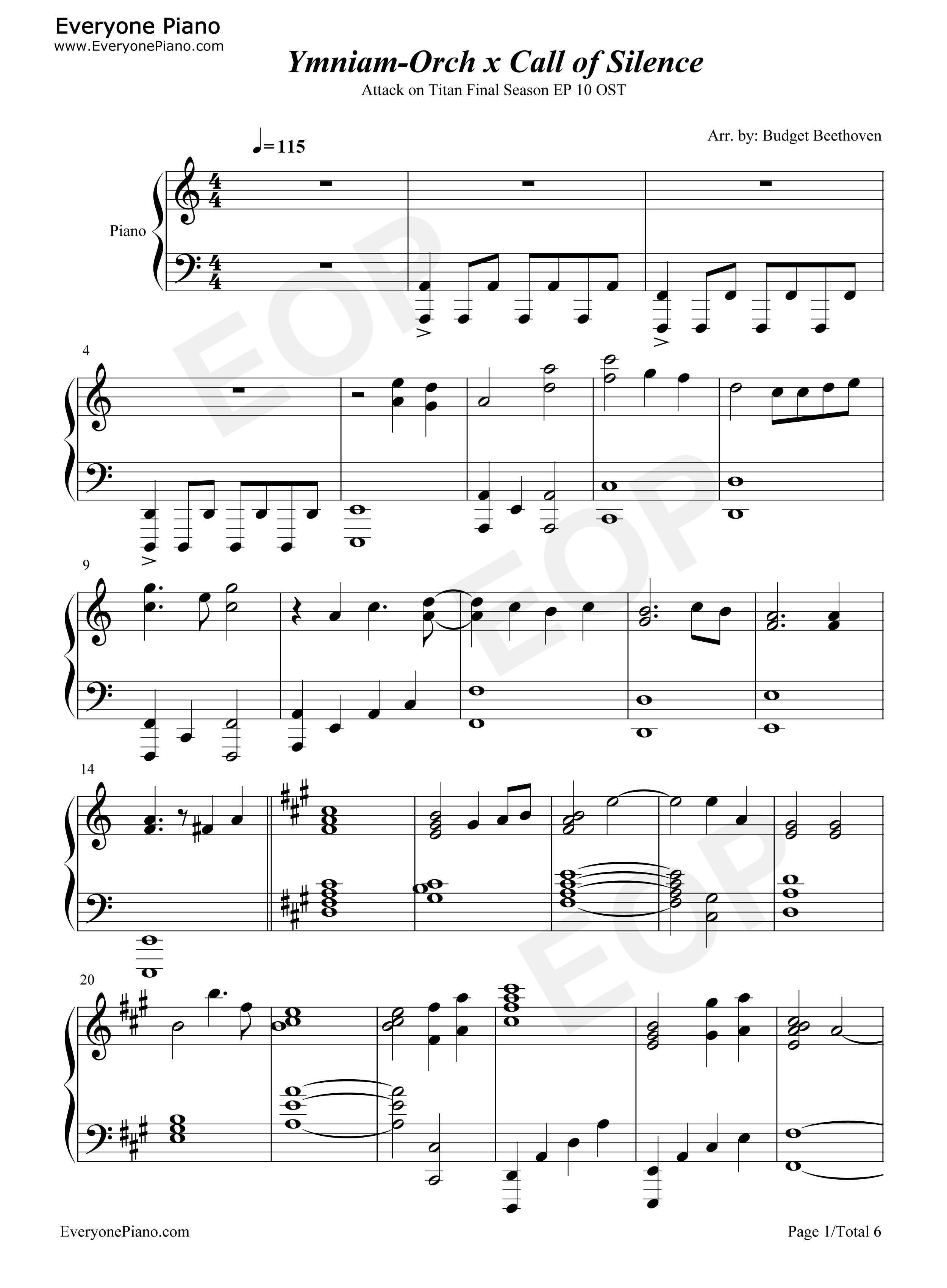 Ymniam钢琴谱_泽野弘之