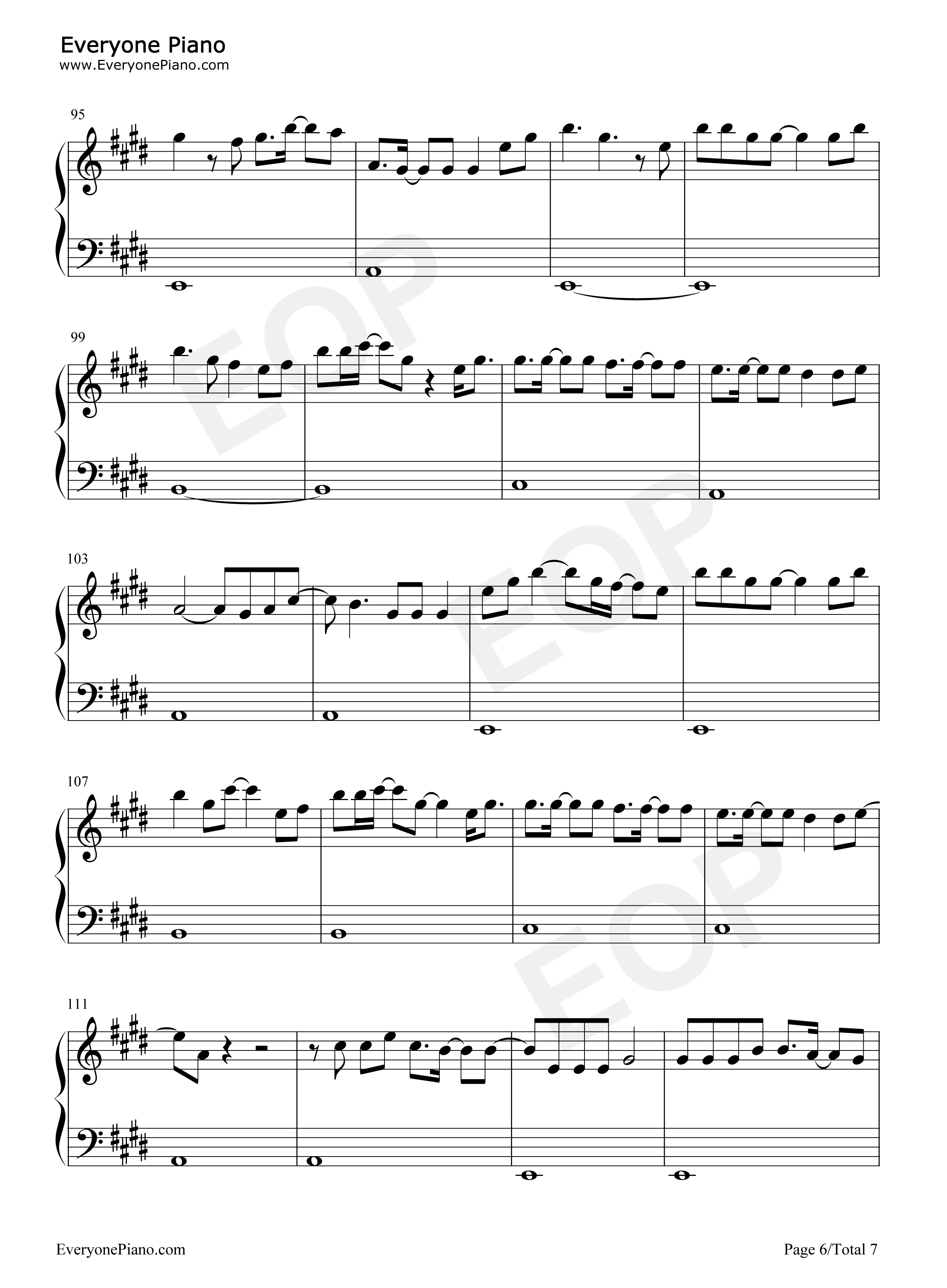 All_I_Know_So_Far钢琴谱_Pink