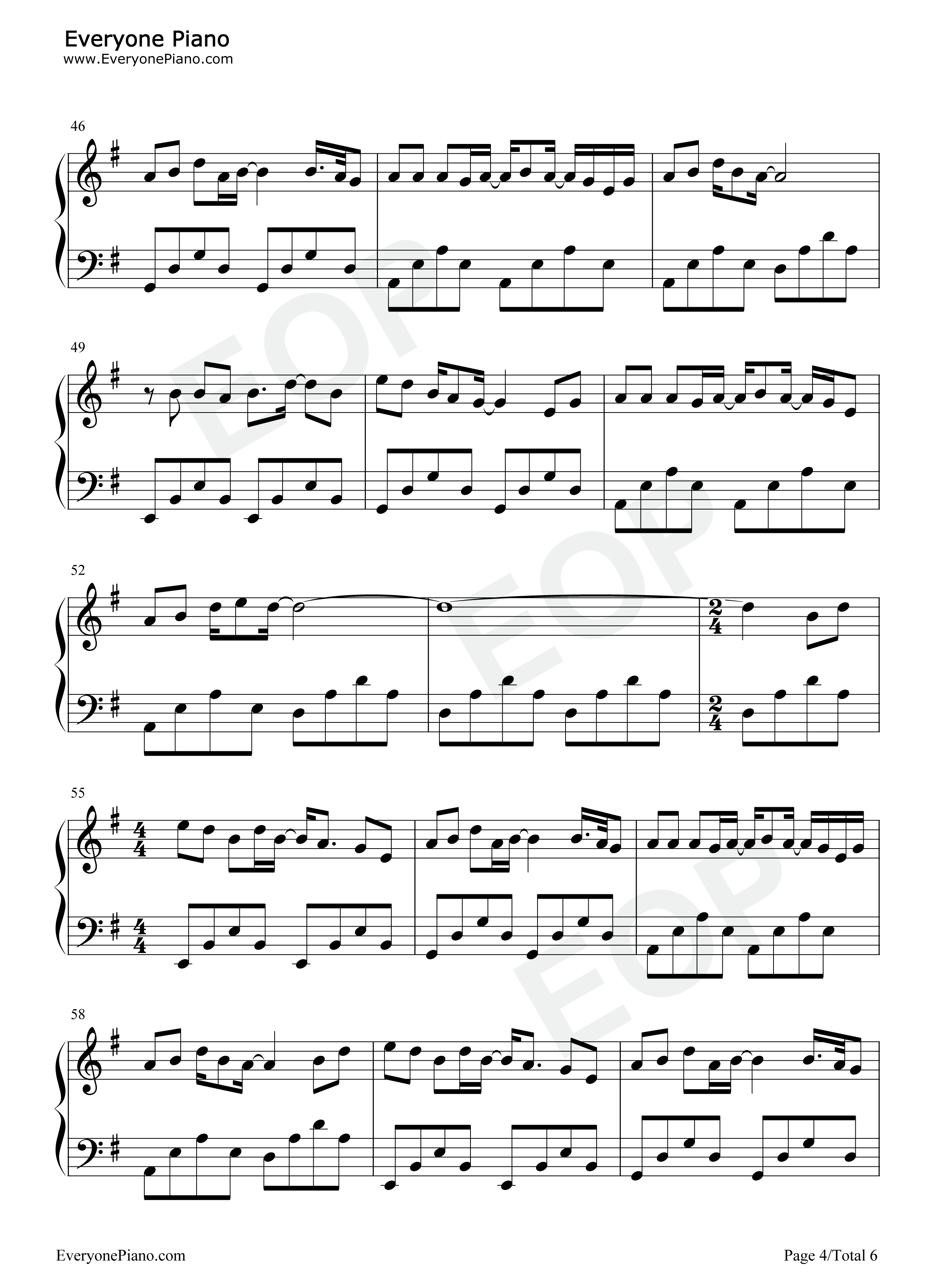 单程车票钢琴谱_伍佰