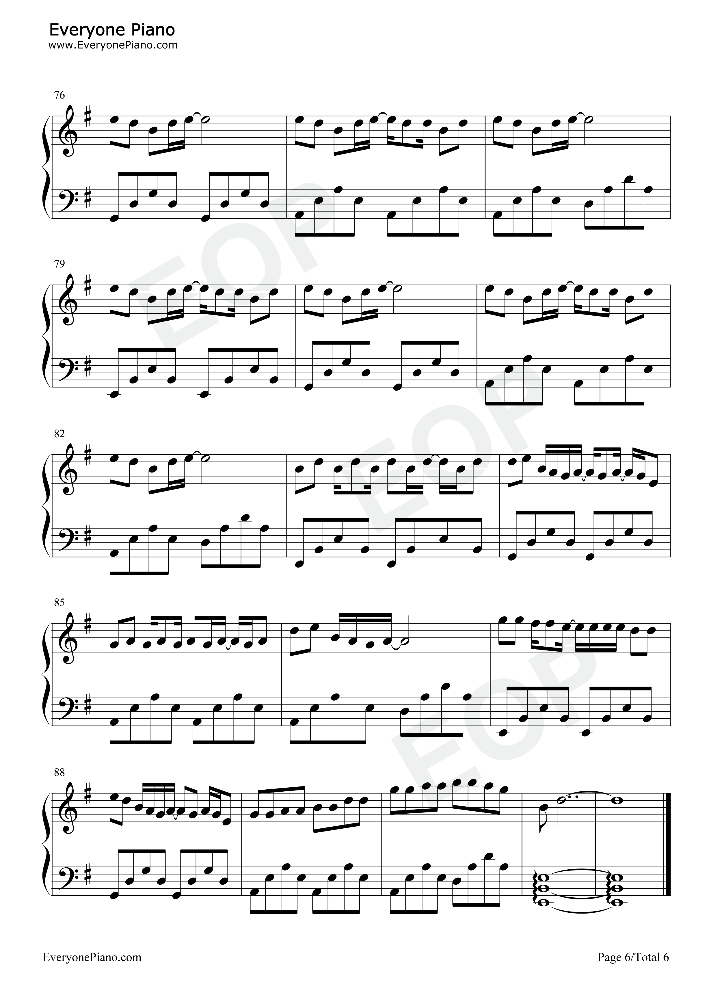 单程车票钢琴谱_伍佰