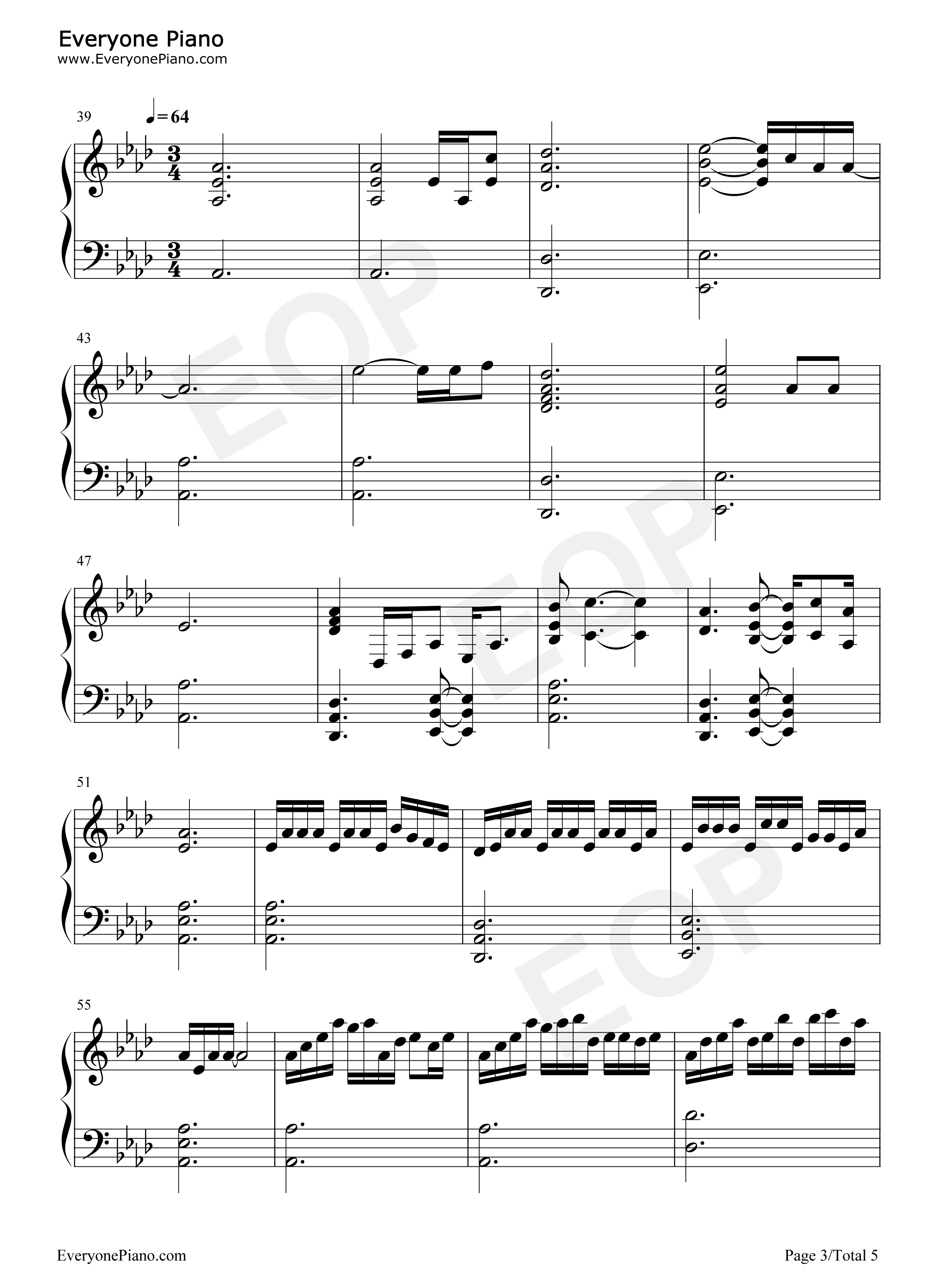 I_Say_Goodbye钢琴谱_Florian_Bur