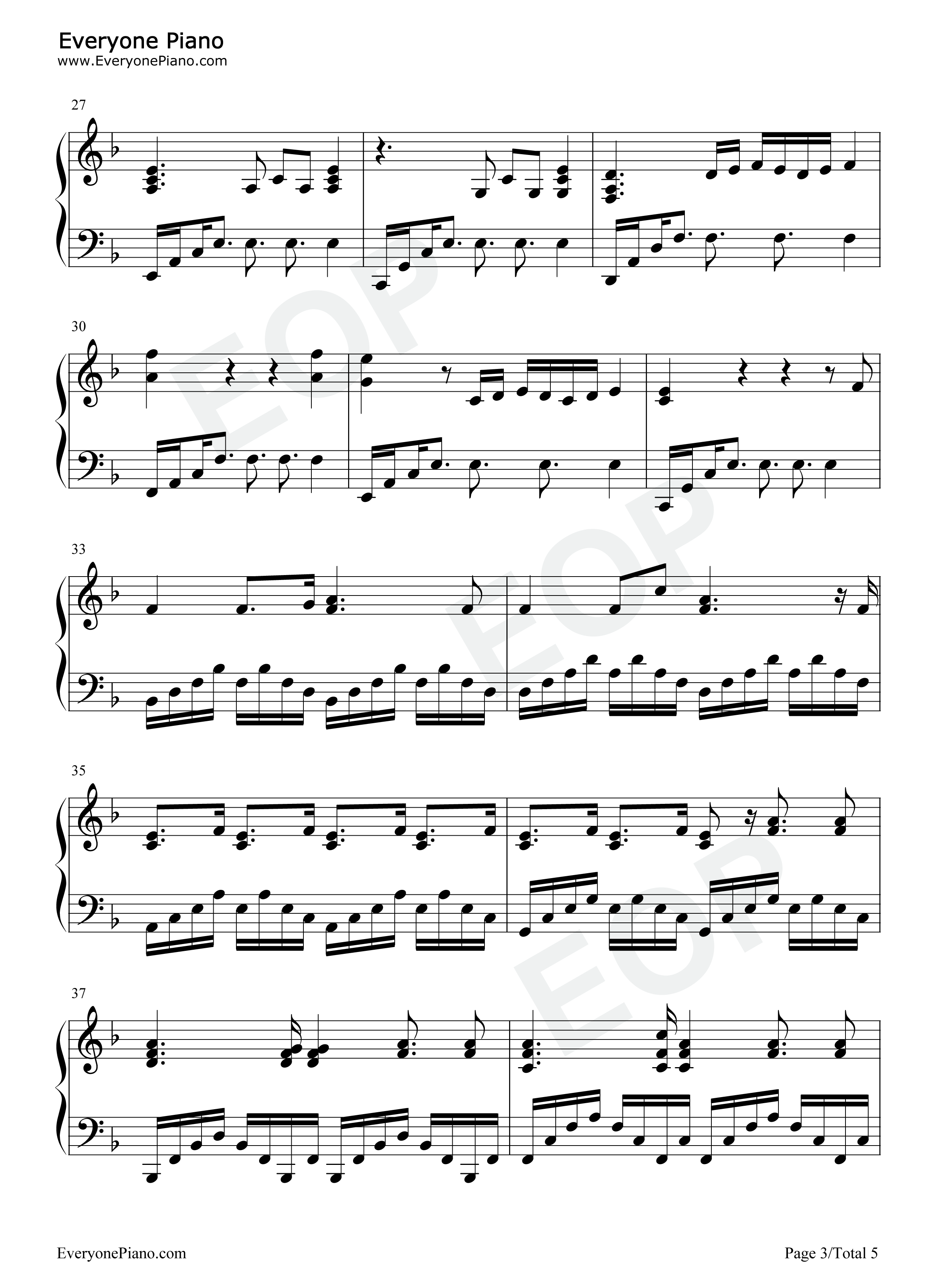 Running_with_the_Wolves钢琴谱_Aurora