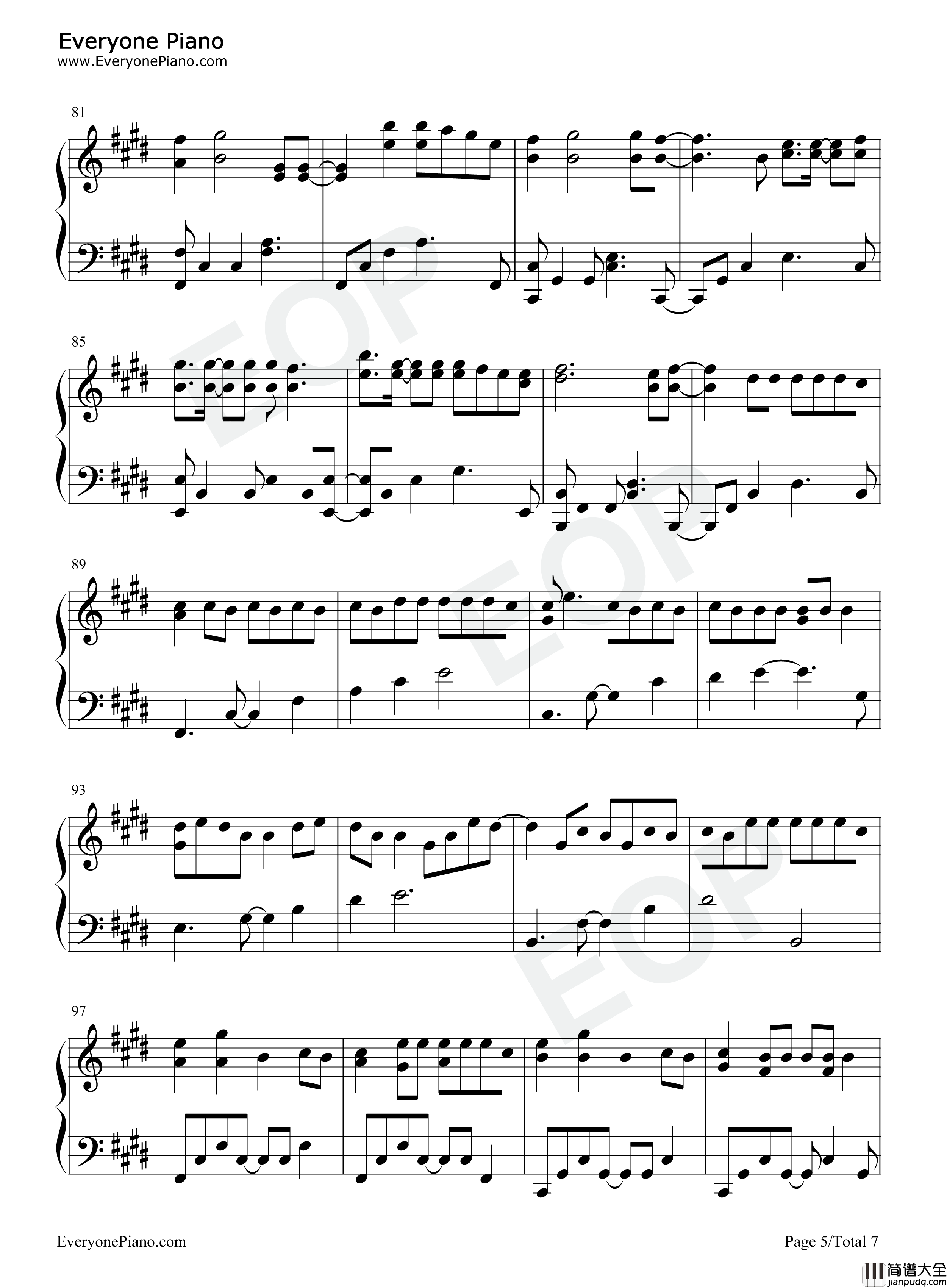 Giant钢琴谱_宋雨琦