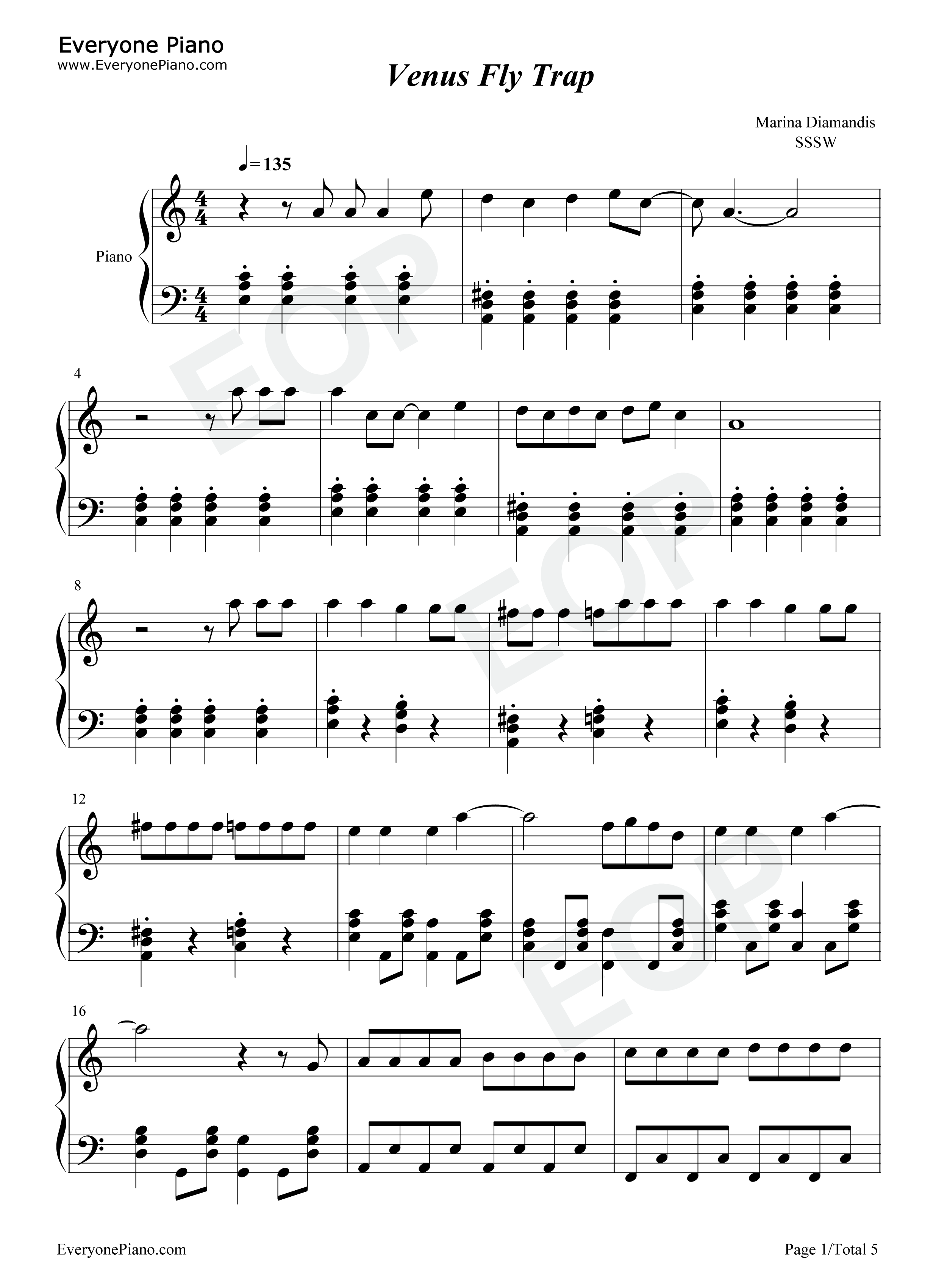 Venus_Fly_Trap钢琴谱_Marina