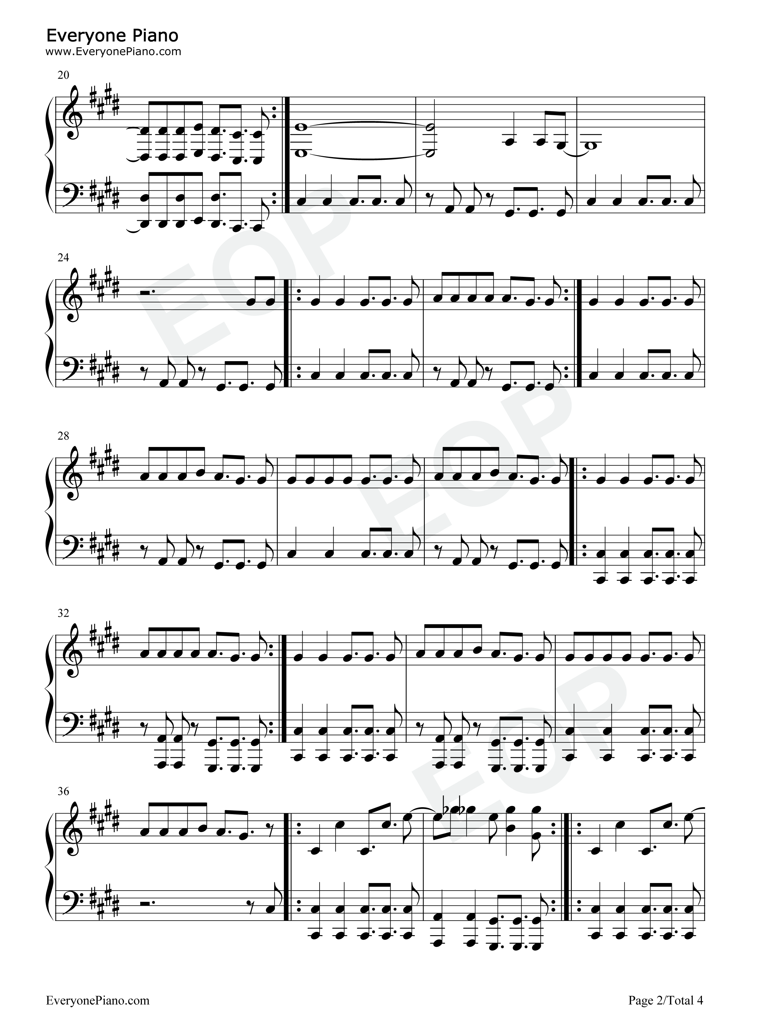 I_Wanna_Be_Your_Slave钢琴谱_Maneskin