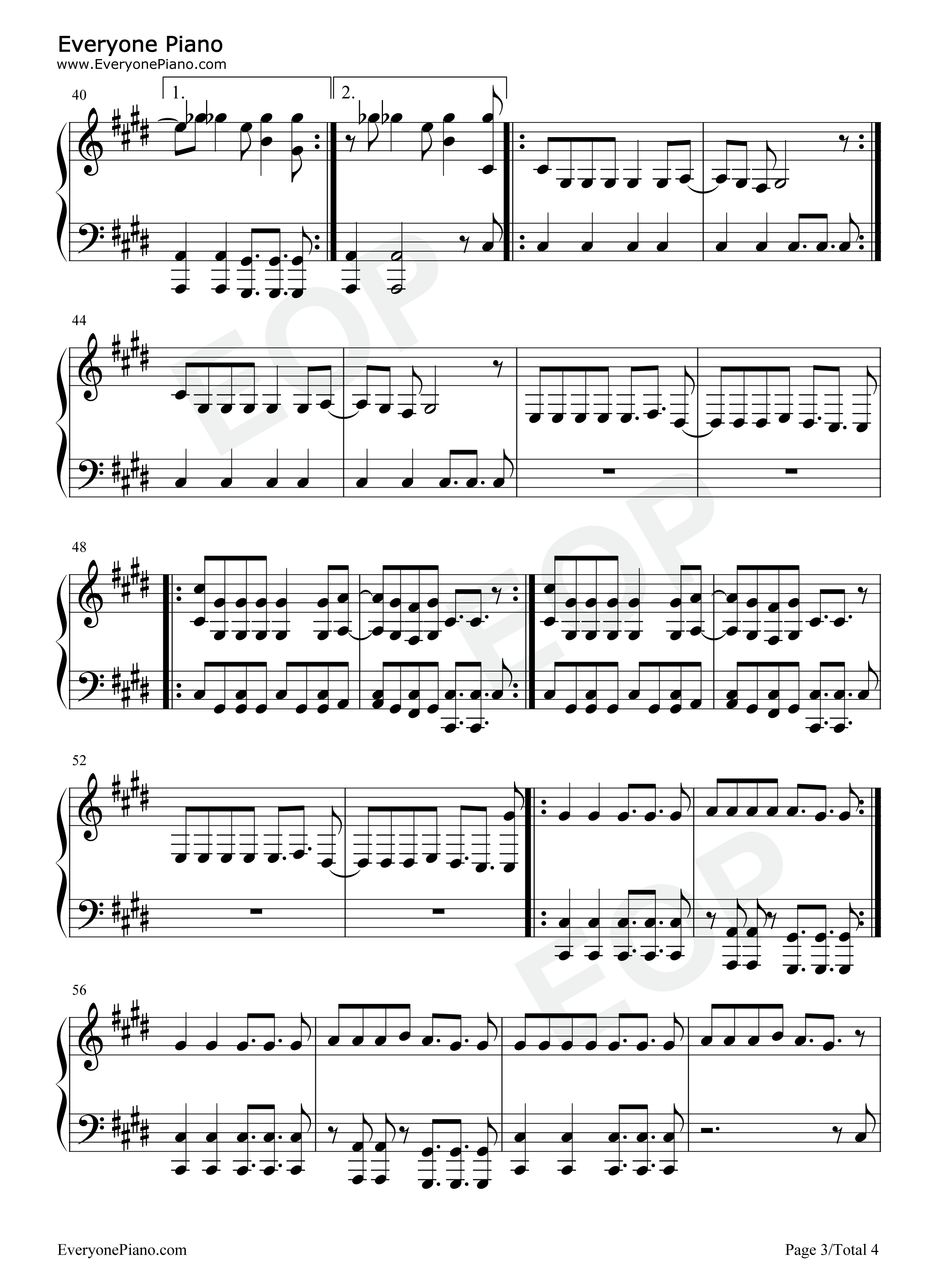 I_Wanna_Be_Your_Slave钢琴谱_Maneskin