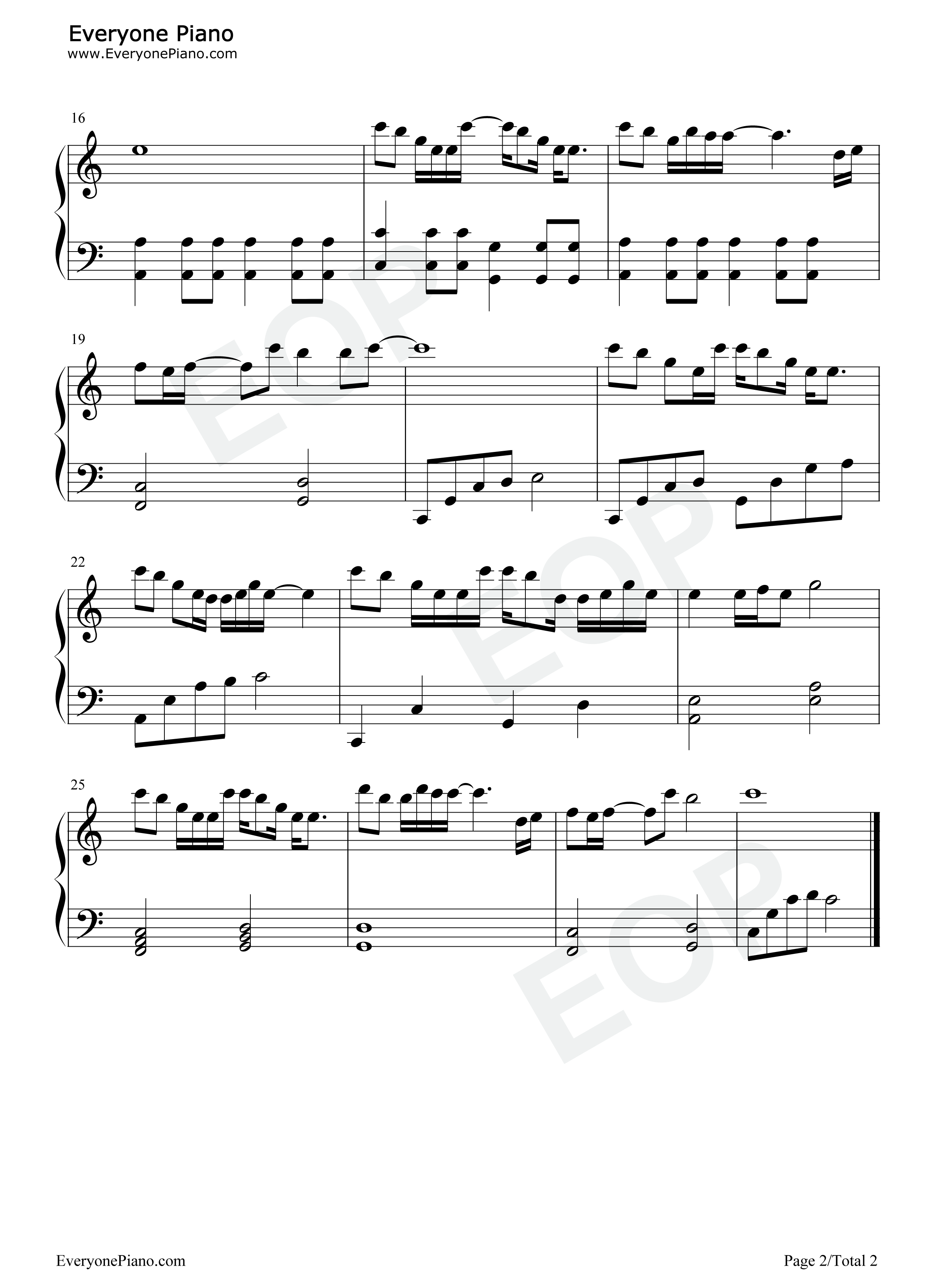 大雾钢琴谱_未知音素_张一乔